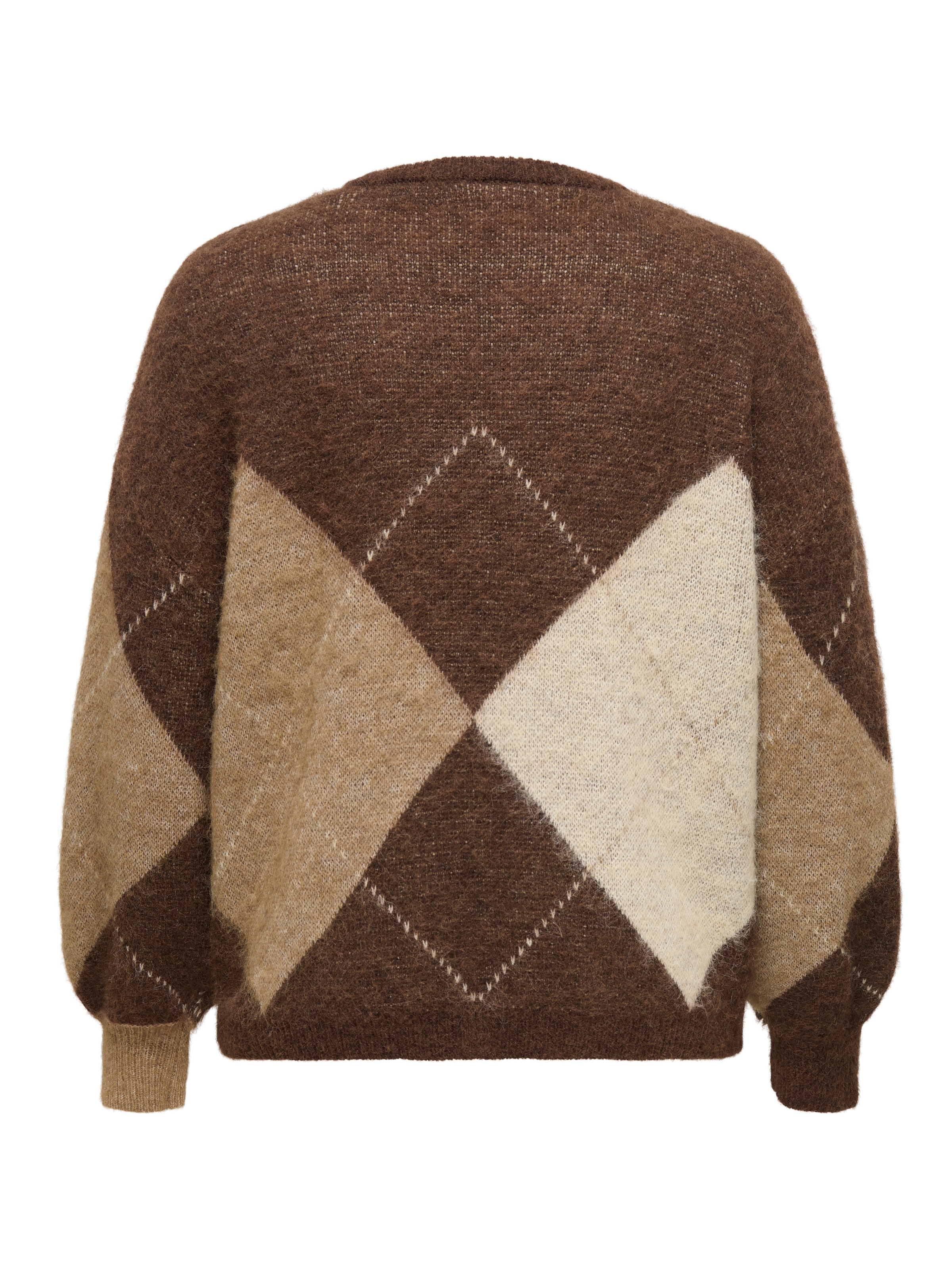 ONLY CARMAKOMA Pull en tricot »CARNOEME JQ LS O-NECK KNT NOOS« mélange de matériaux, coupe régulière