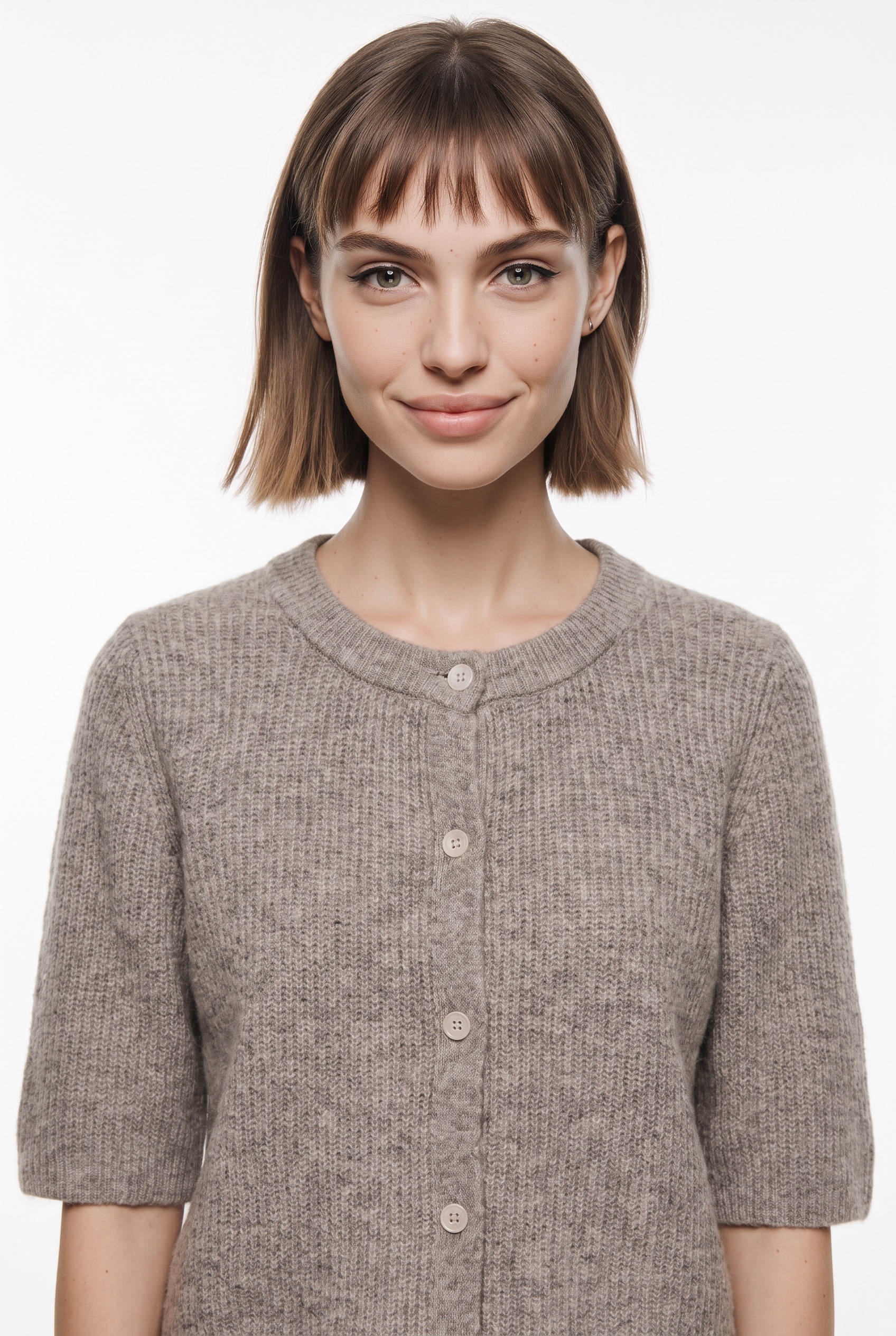 Vero Moda Strickjacke »VMSOFFE 2/4 O-NECK CARDIGAN NOOS« Materialmix, regular fit