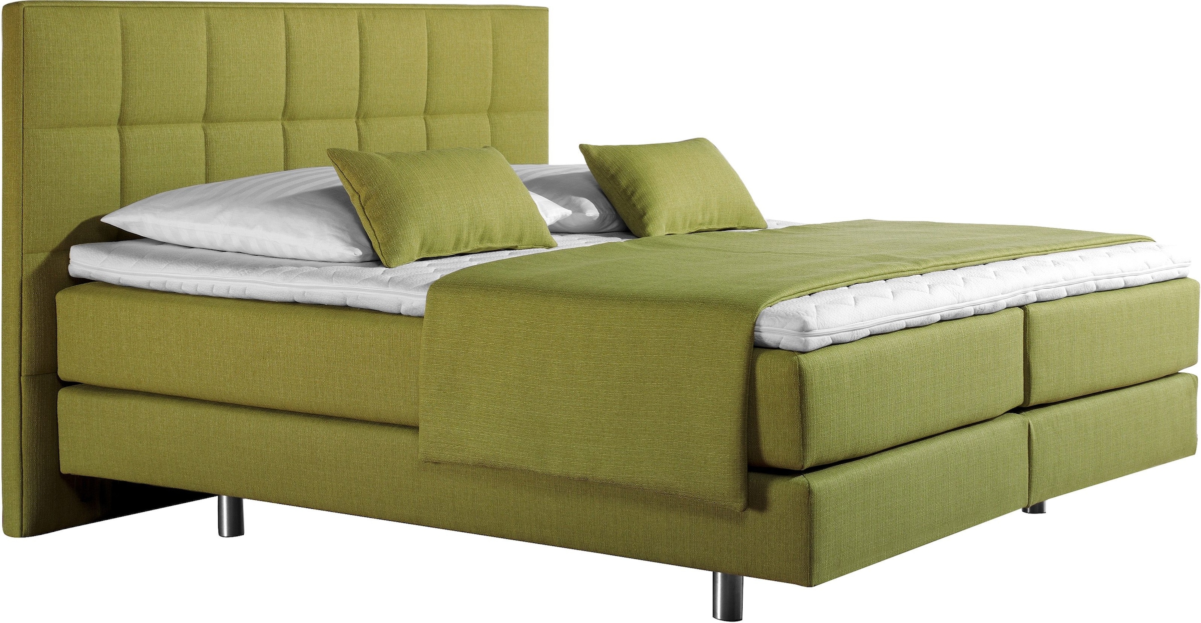 INOSIGN Boxspringbett »Neon« in 3 Matratzenarten, feine Steppung im Kopfteil, 2 Härtegrade