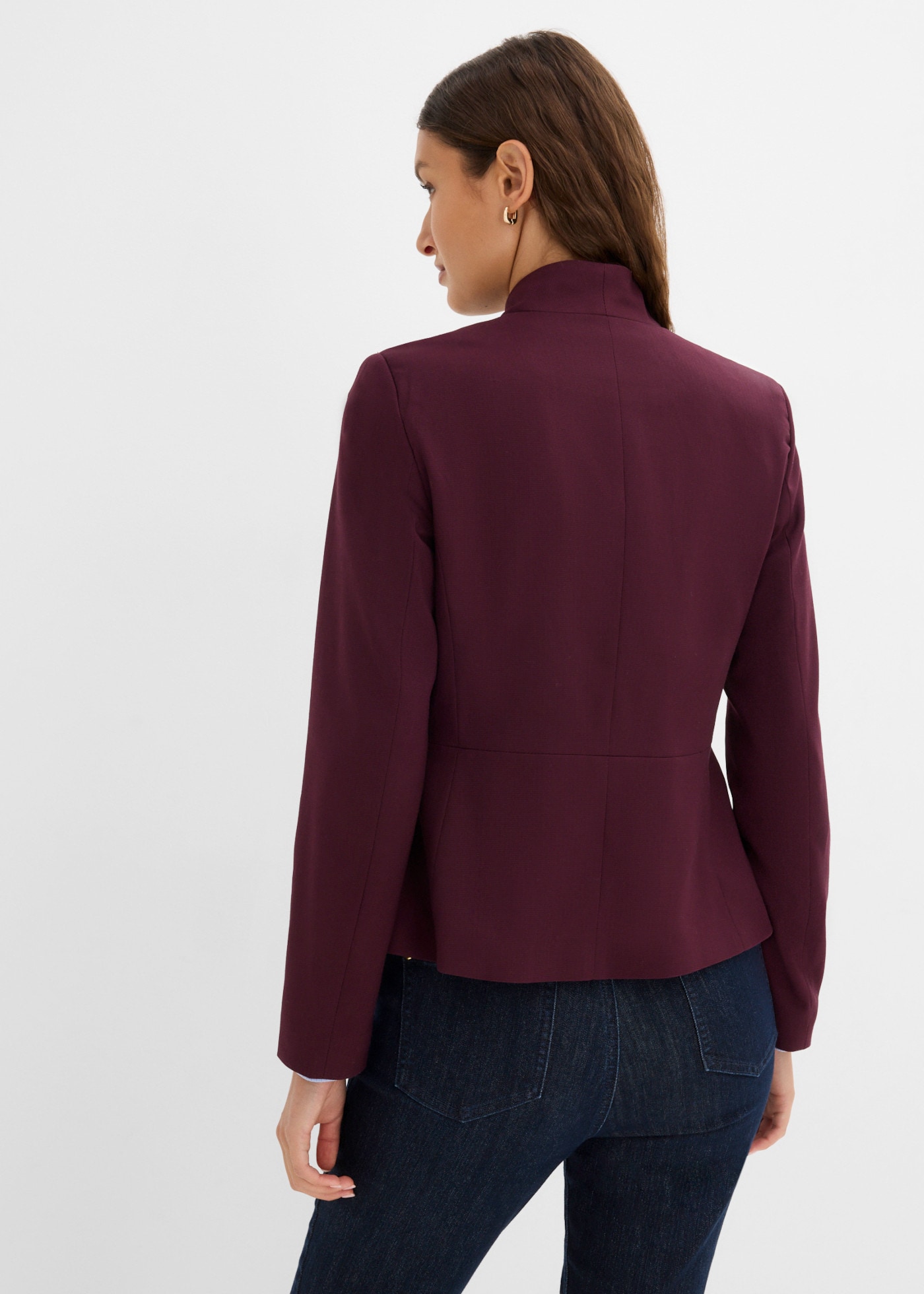 bonprix Veste blazer avec col chemise, coupe confortable