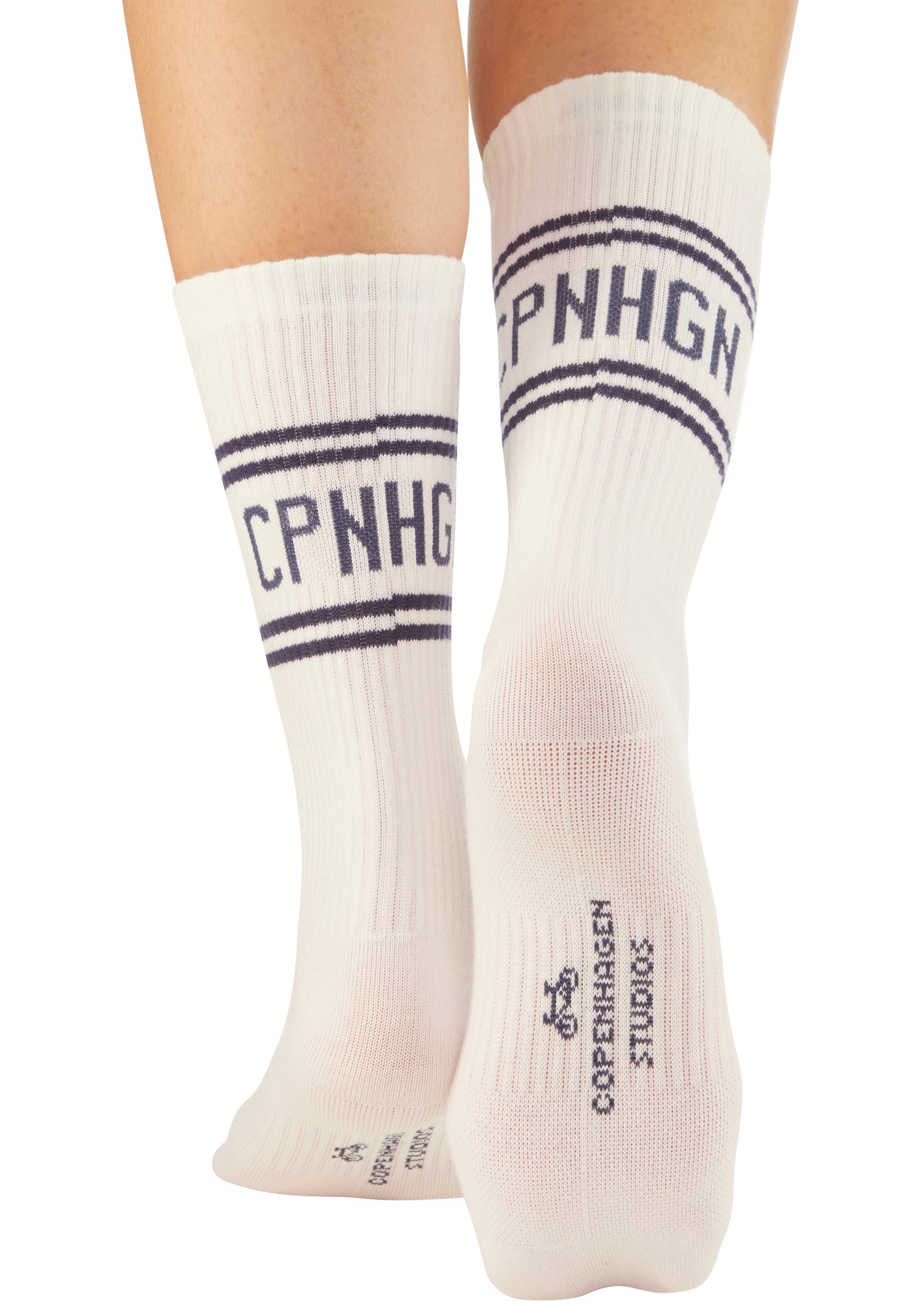 Copenhagen Studios Langsocken Packung, 2 Stk. tlg. mit Pikeé-Struktur unter der Sohle