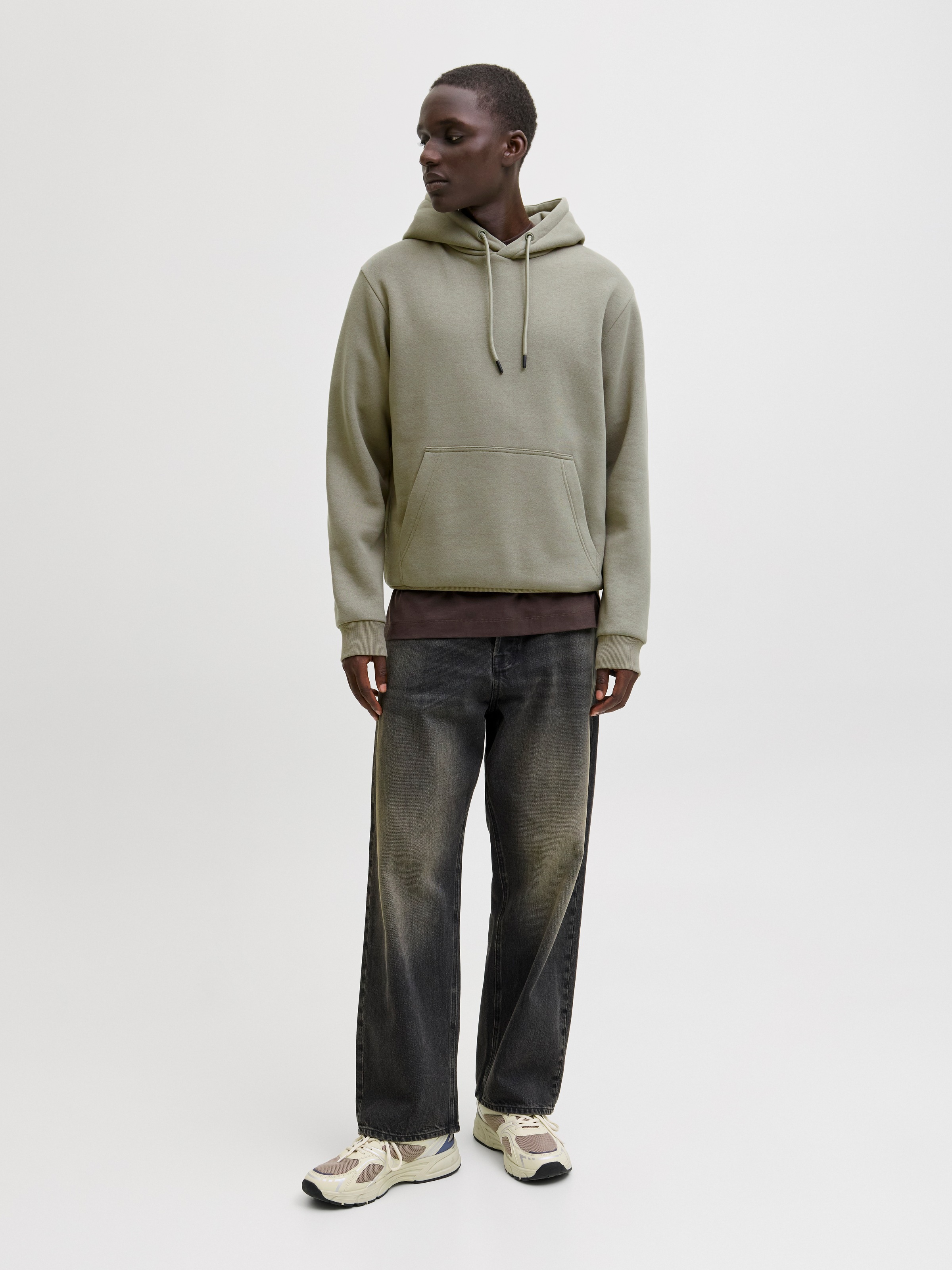 Jack & Jones Sweat à capuche »JJEBRADLEY SWEAT HOOD NOOS«, Materialmix, relaxed fit
