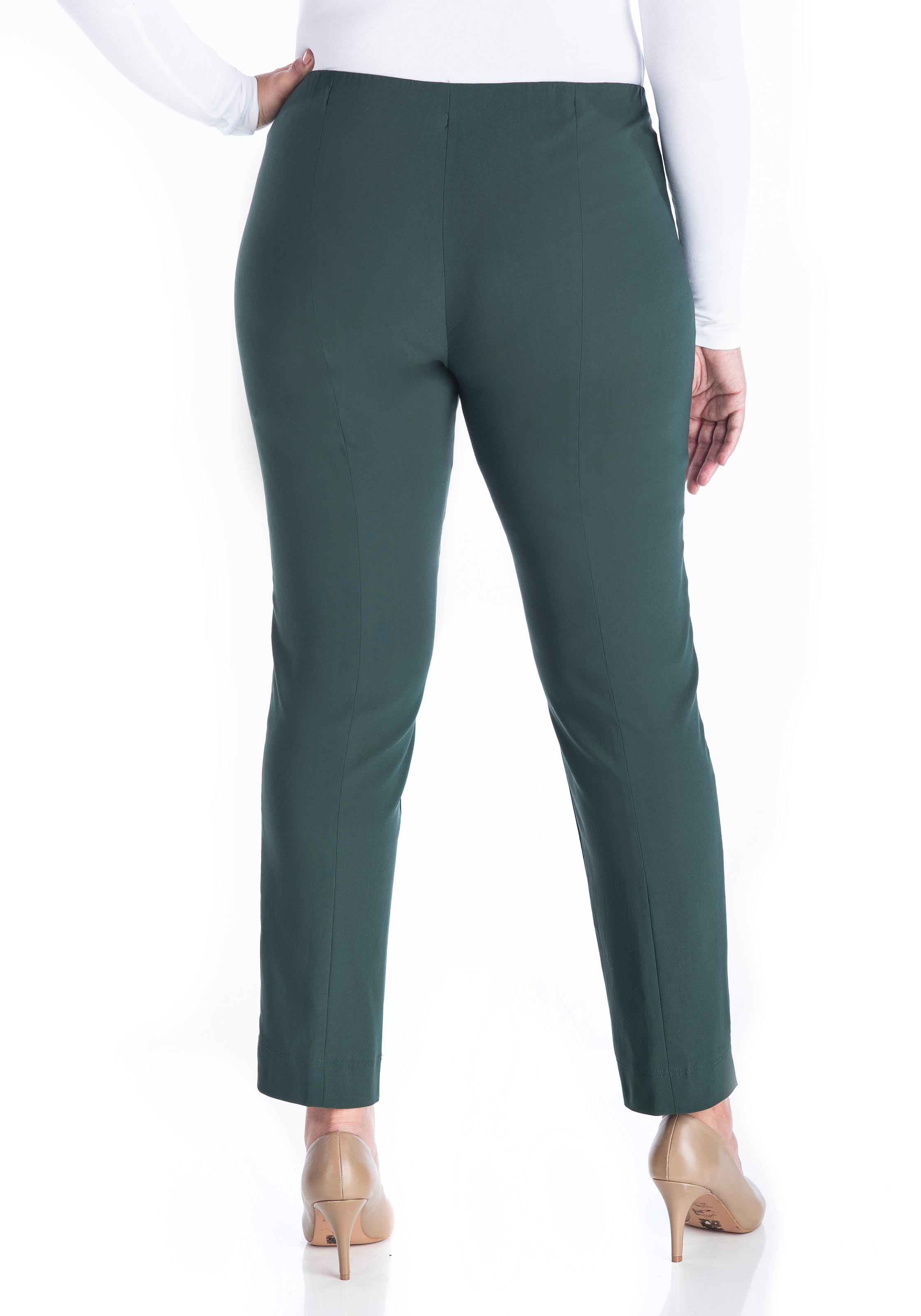 KjBRAND Pantalon en tissu »Susie XS Ankle Bengaline«  Pantalon d'été avec ceinture élastique
