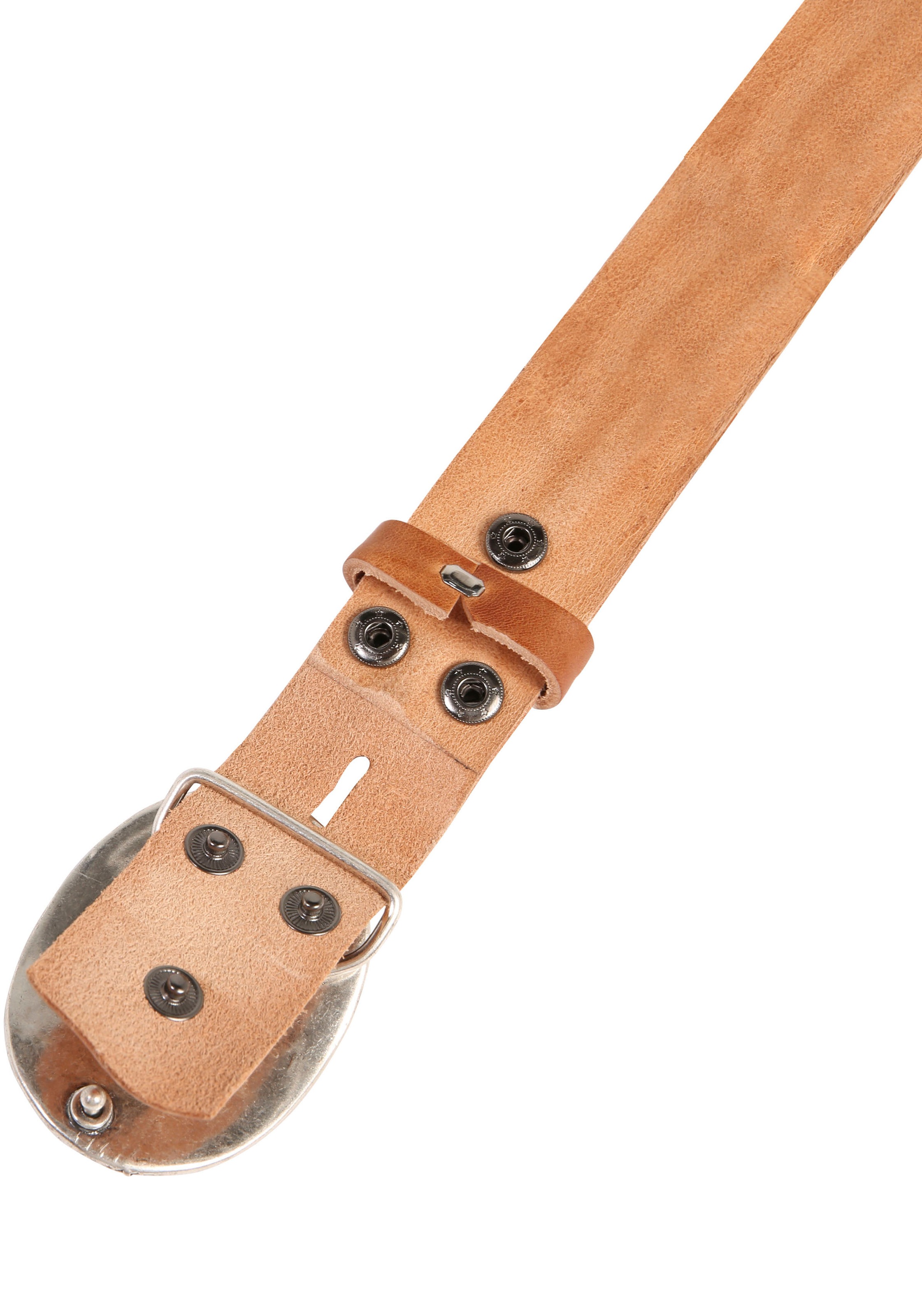 Rettungsring Gürtel Ceinture en cuir mit austauschbarer Schliesse »Delfinfamilie Oval Silber«