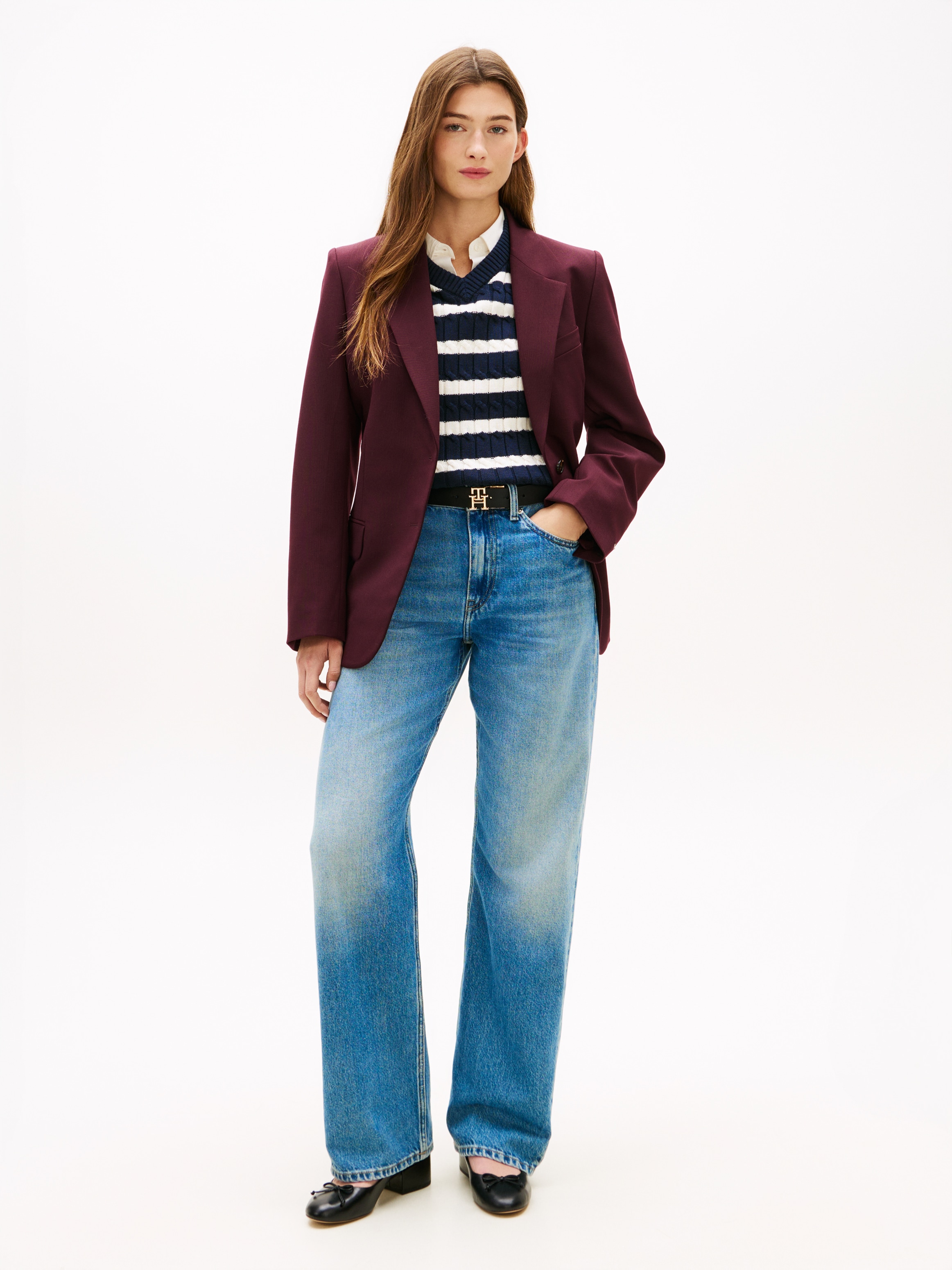 Tommy Hilfiger Jeans droit mit dezenter Logostickerei