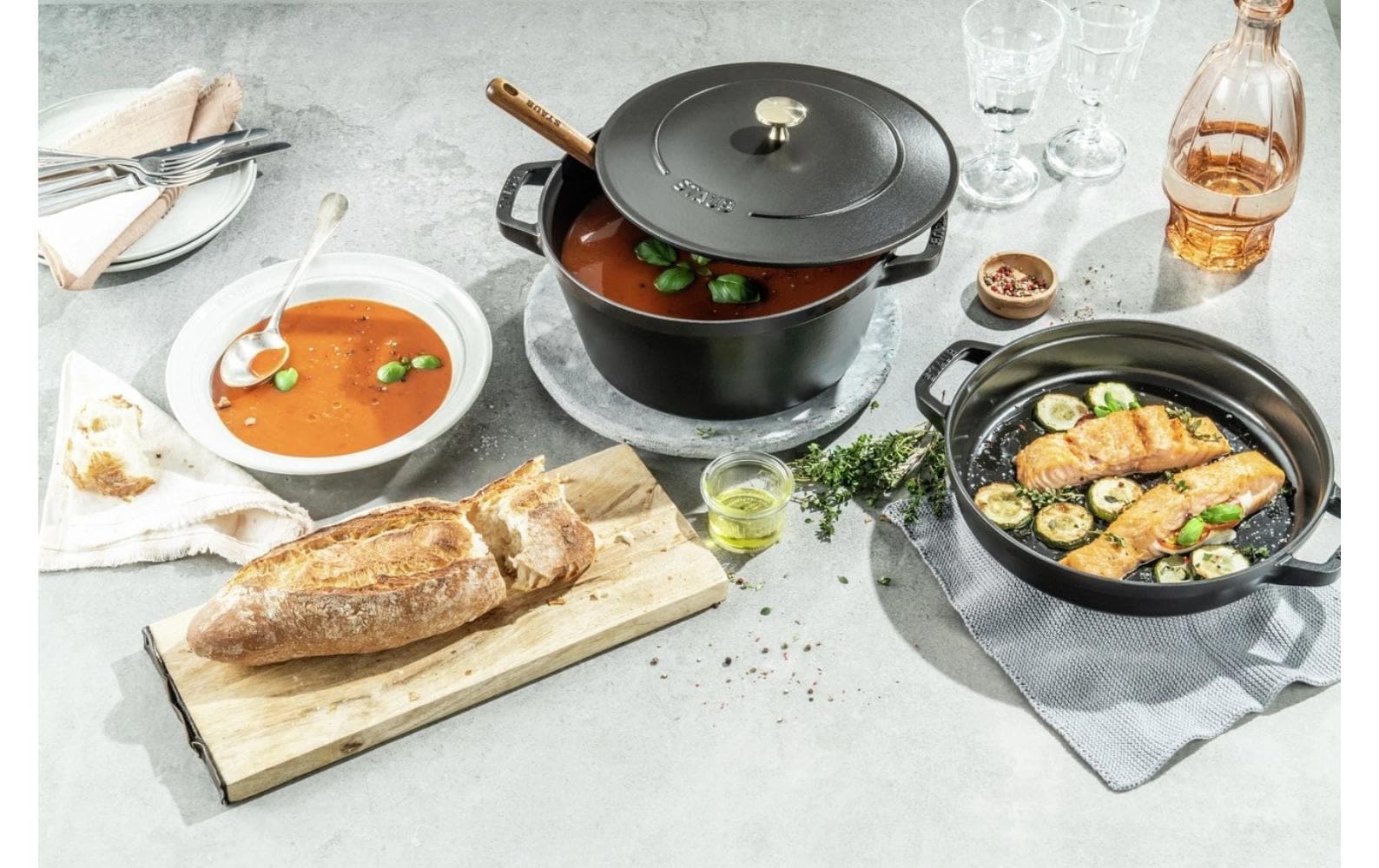 STAUB Set de casseroles »Cocotte 3-teilig, 24 cm, 6,1 l«