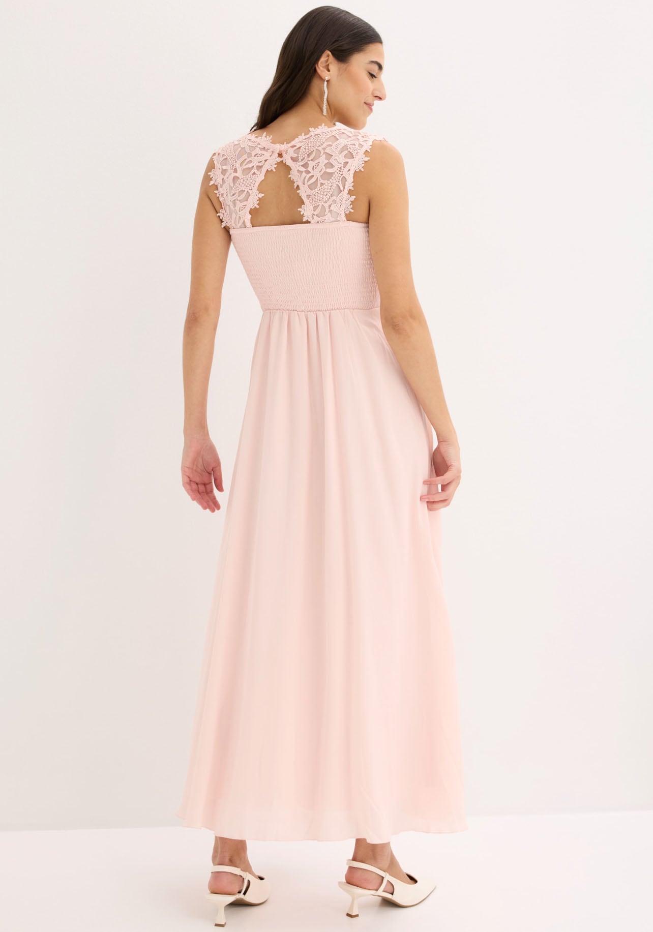 bonprix Maxi robe »Maxikleid mit Spitze« für festliche Anlässe, vollständig gefüttert, taillierte Passform