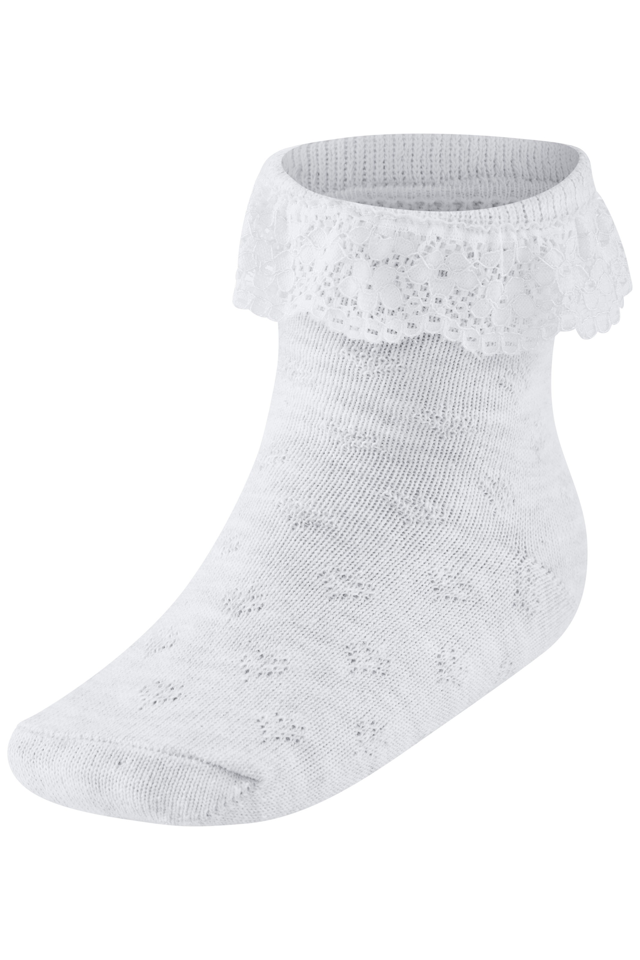H.I.S Socken »Babysocken Ajour« Packung, 3 Paar tlg. mit feinem Ajour Strickmuster und kleiner Rüsche
