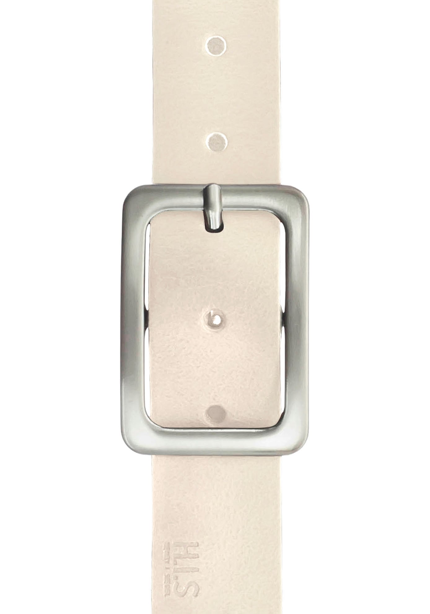 H.I.S Ceinture en cuir Fermeture en argent satiné brillant - bientôt NOUVEAU jusqu'à la taille 125 !