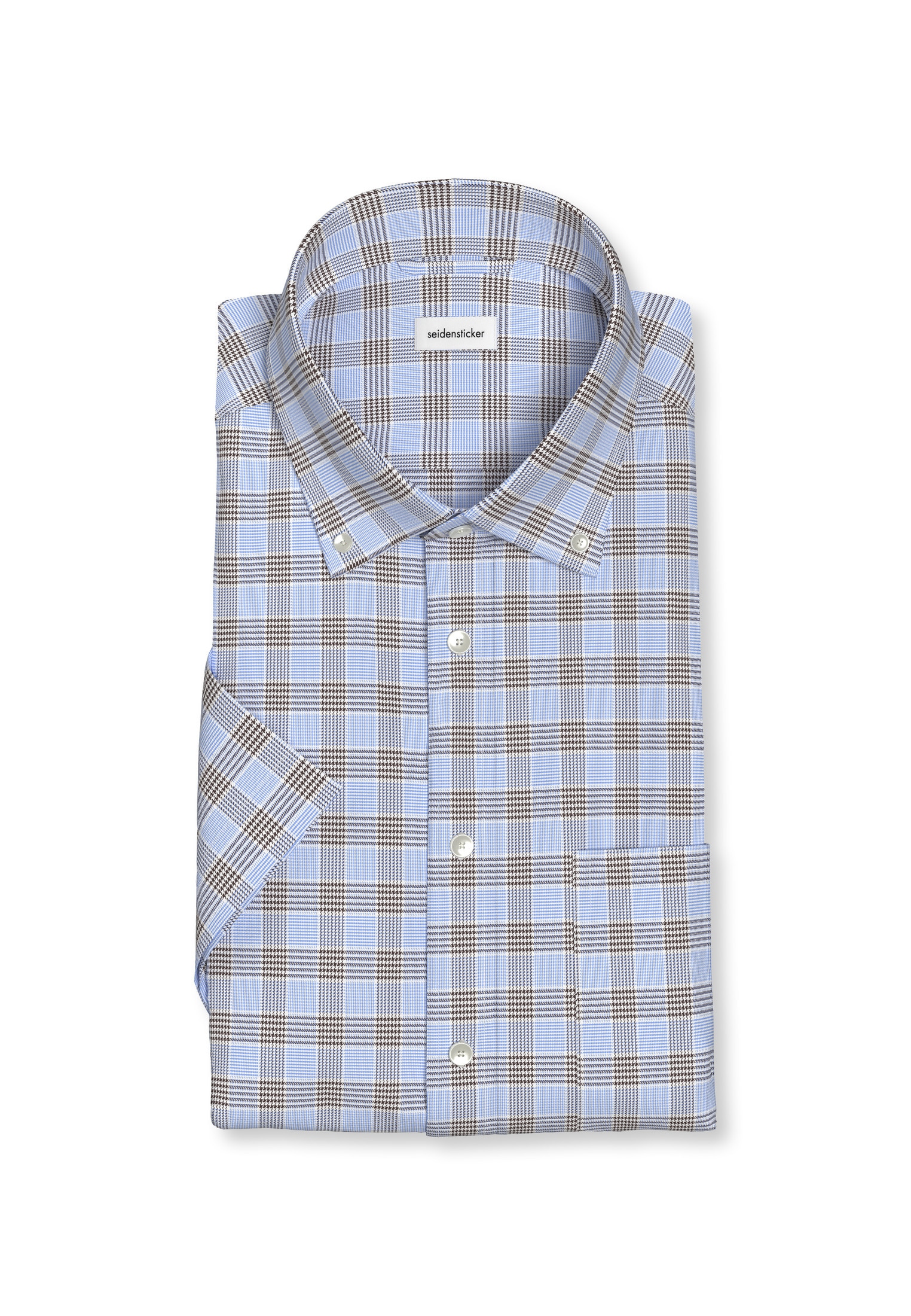 seidensticker Businesshemd »Regular«, Regular 1/2 Button-Down-Kragen Karo
