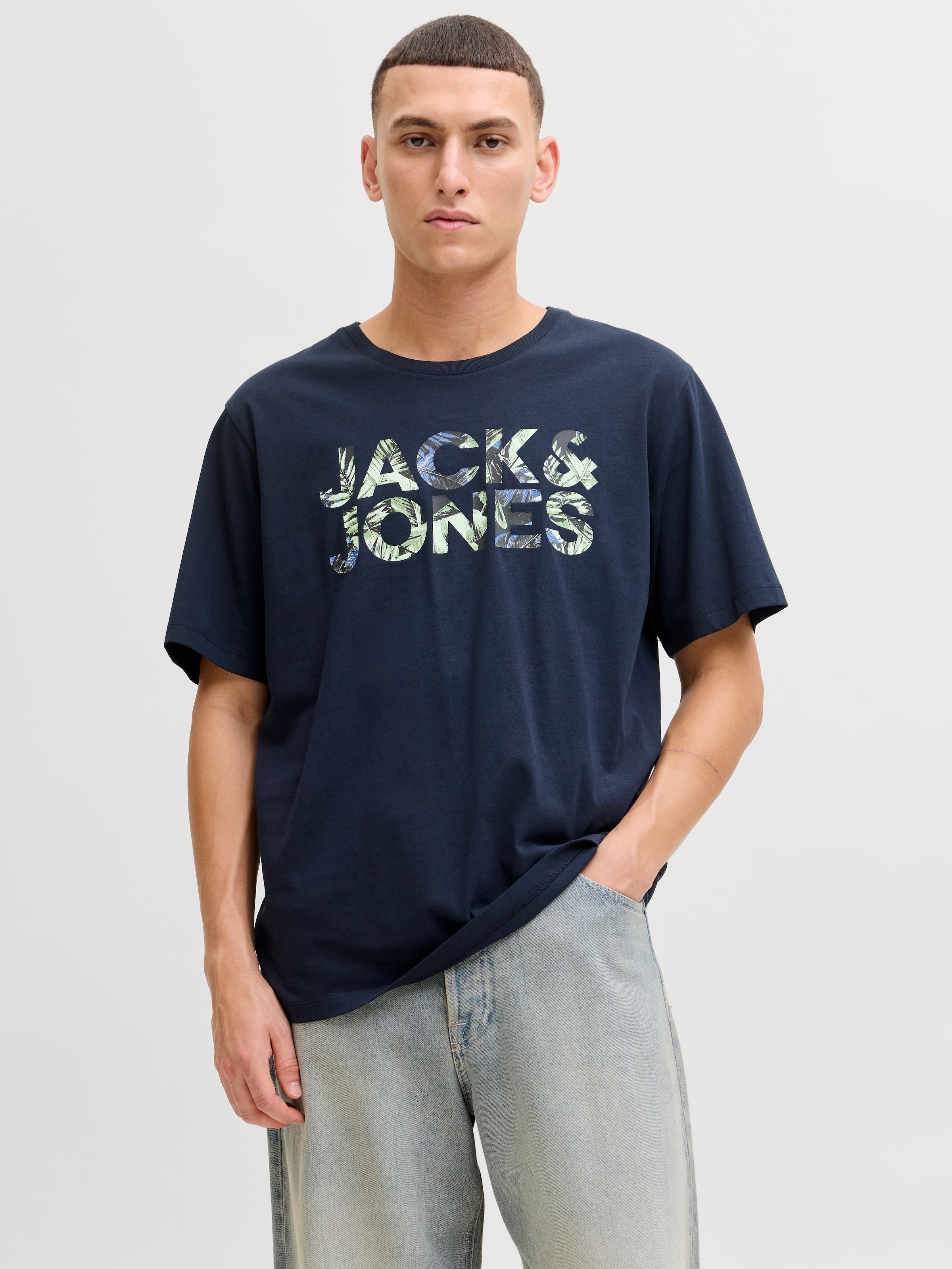 Jack & Jones Kurzarmshirt »JJEJEFF LOGO TEE SS SN« mit Logoprint