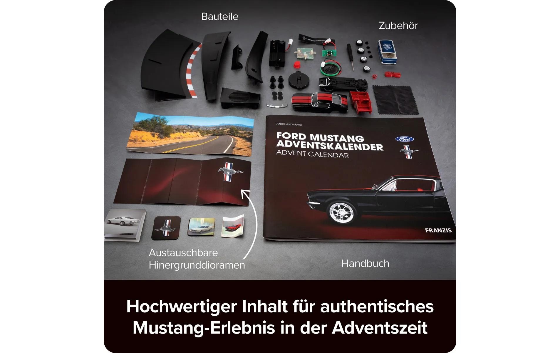 Franzis Calendrier de l'Avent »Mustang Modellbausatz Massstab 1:43«