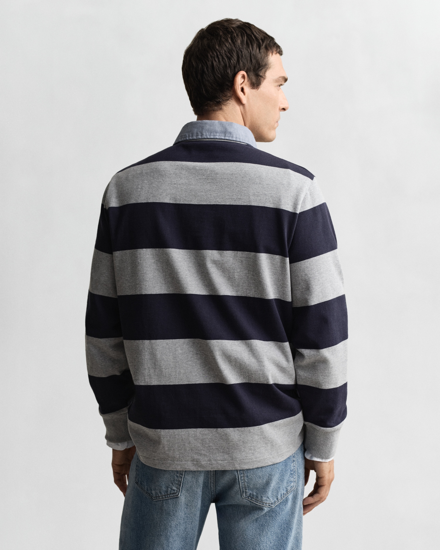 Gant Polo à manches longues »REG CHAMBRAY STRIPE HEAVY RUGGER«

