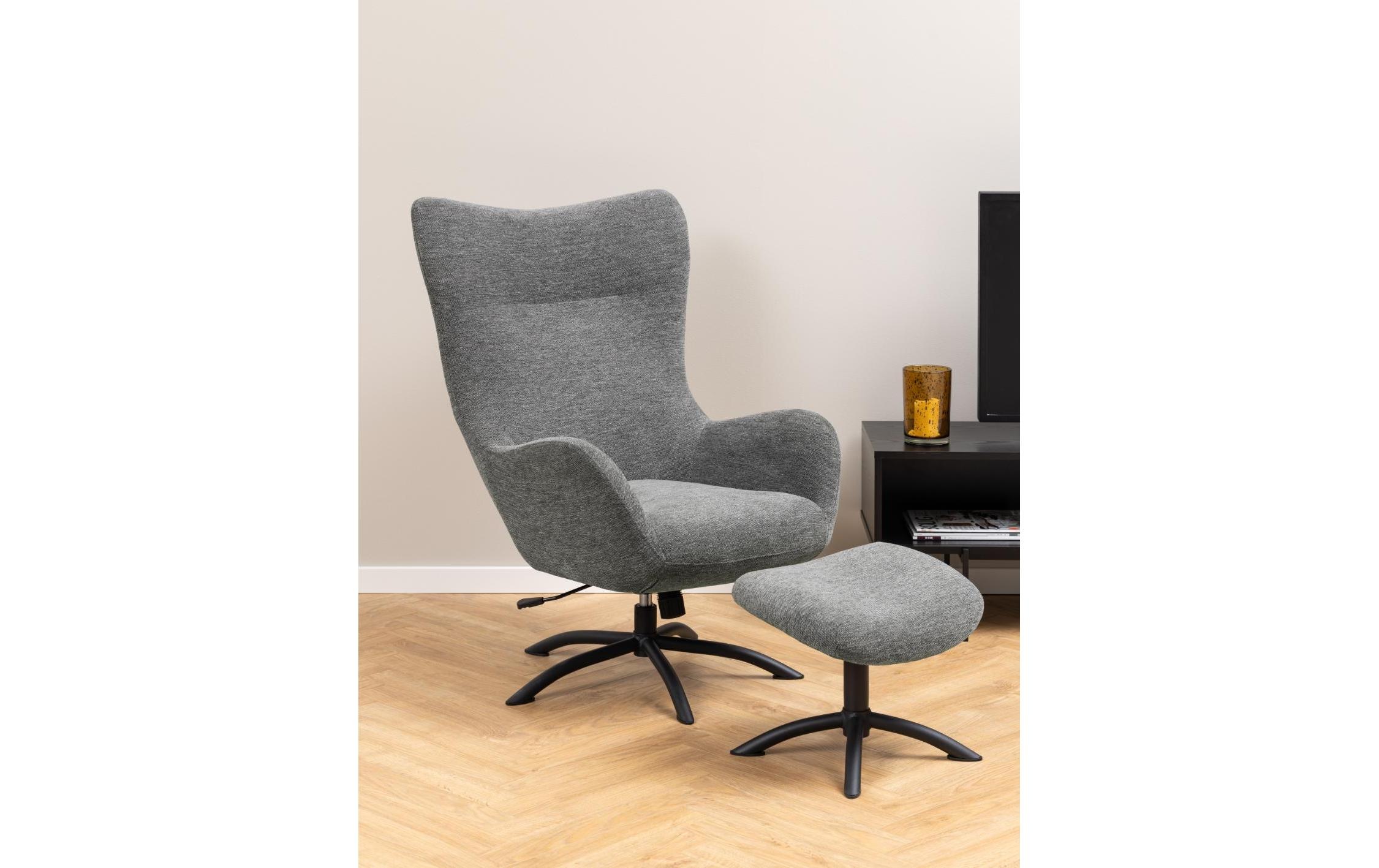 AC Design Fauteuil »Recliner Talgarth« 2 cuis tlg. Eleganter Stuhl mit Hocker aus Skyland-Stoff