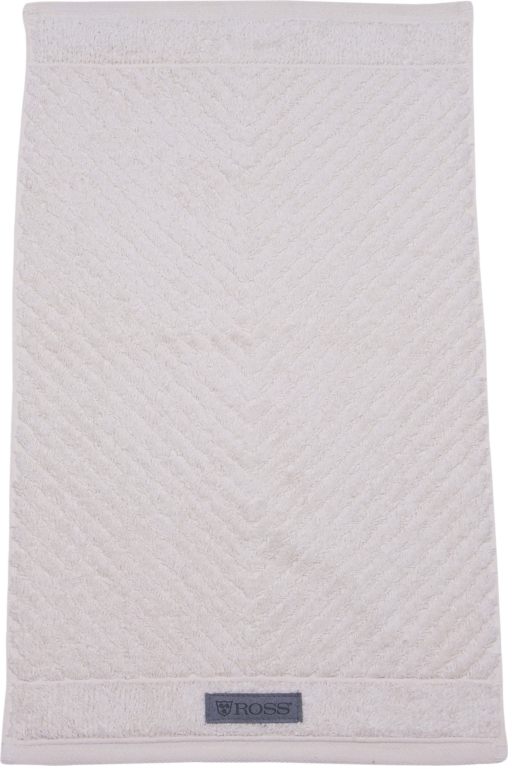 ROSS Serviette d'invité »Smart« Uni-Rippe mit Velourslabel