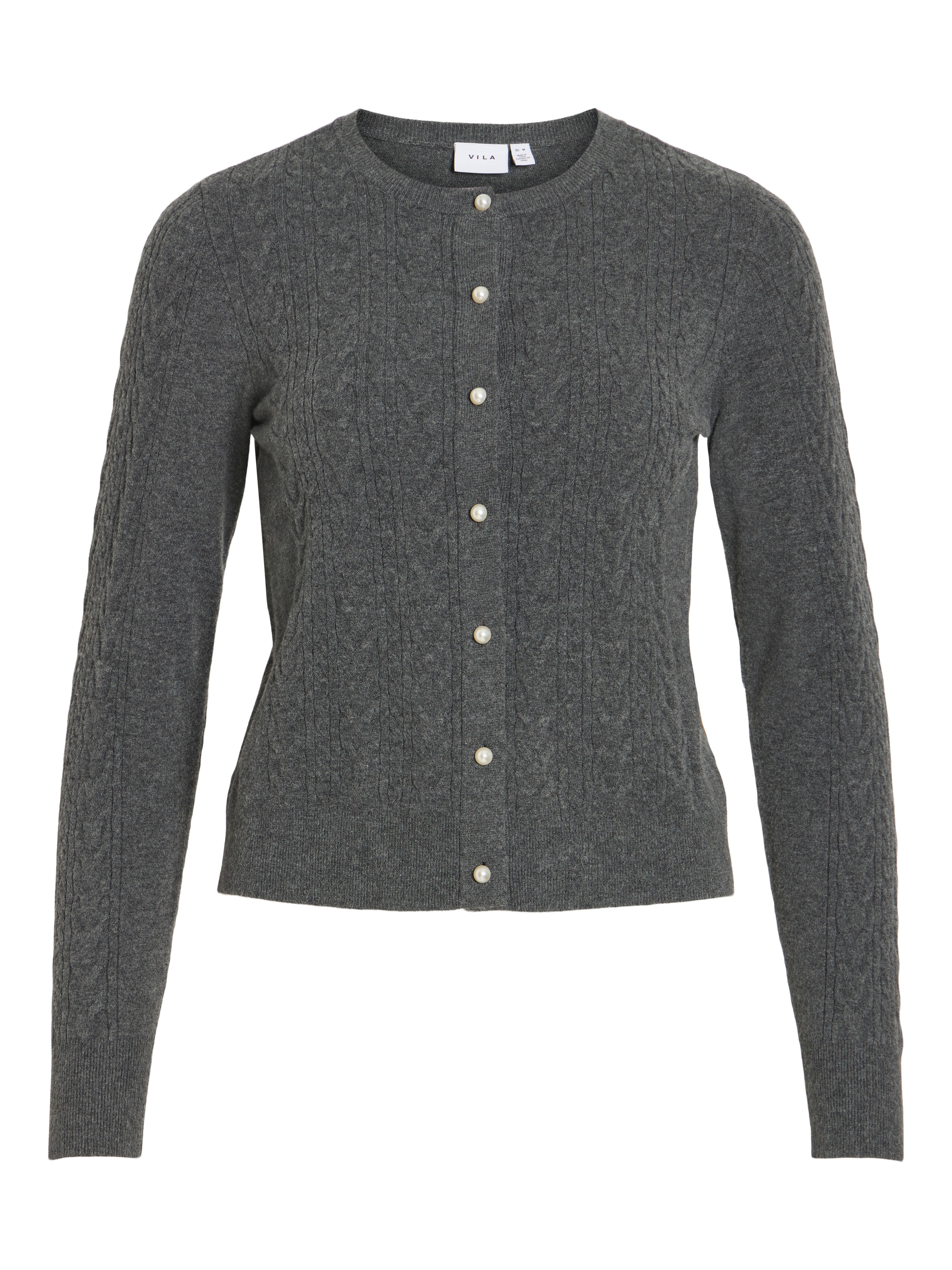 Vila Strickjacke »VIKERRY CABLE L/S KNIT CARDIGAN-NOOS« Materialmix, normal geschnitten