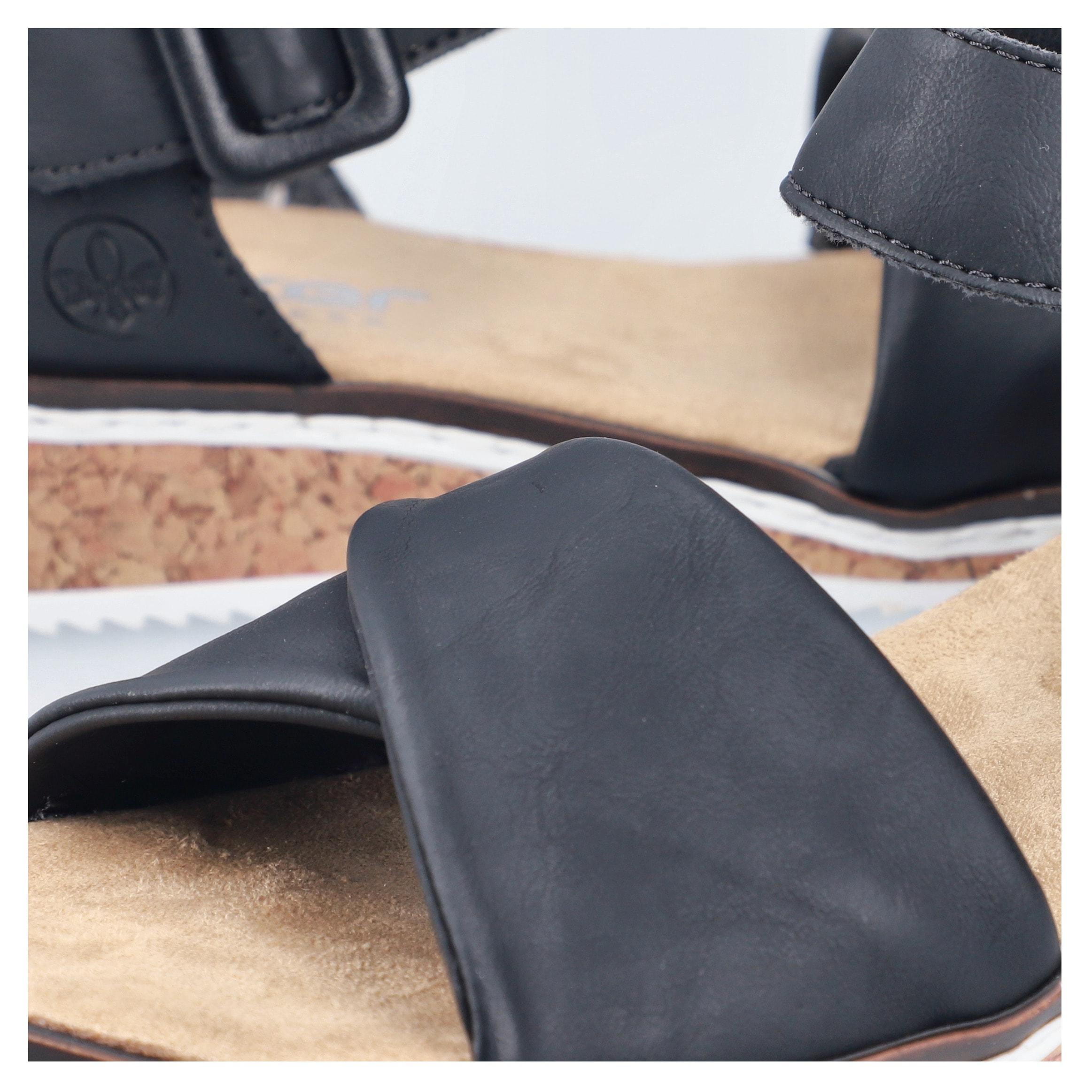 Rieker Sandalette  Keilsandale, Sommerschuh, Urlaubsschuh mit Klettriemchen