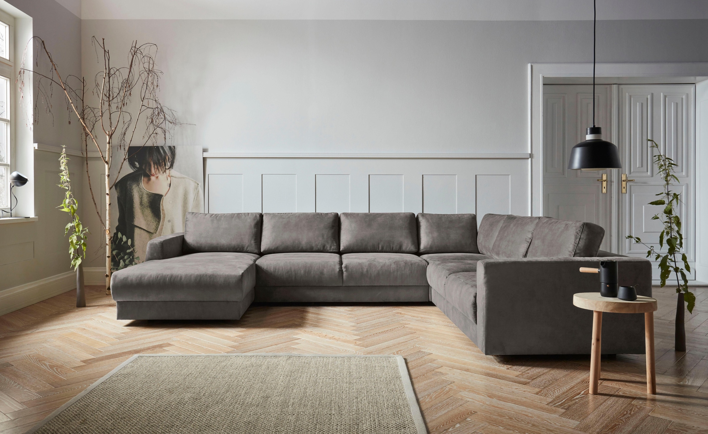 GOODproduct Wohnlandschaft »Hobro U-Form« in 3 Bezugsqualitäten in vielen Farben