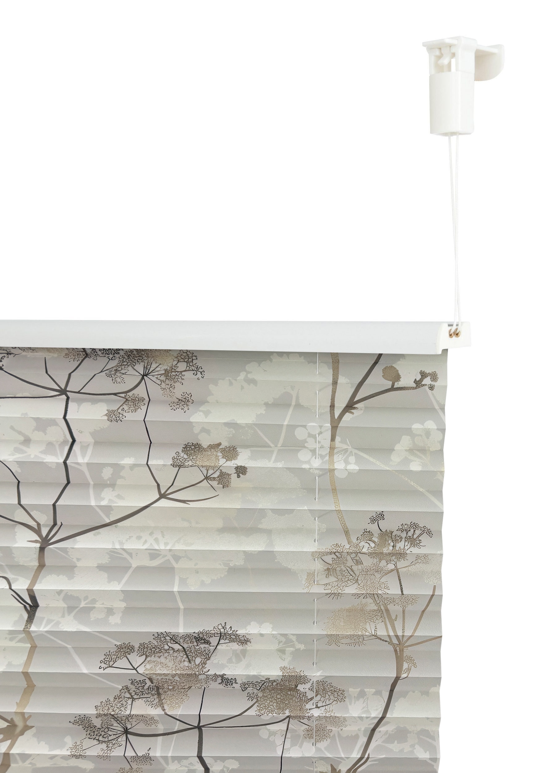 GOODproduct Plissee »MYNNI« Lichtschutz ohne Bohren verspannt florales Muster, Sonnenschutz, für Tür & Fenster- NEUHEIT