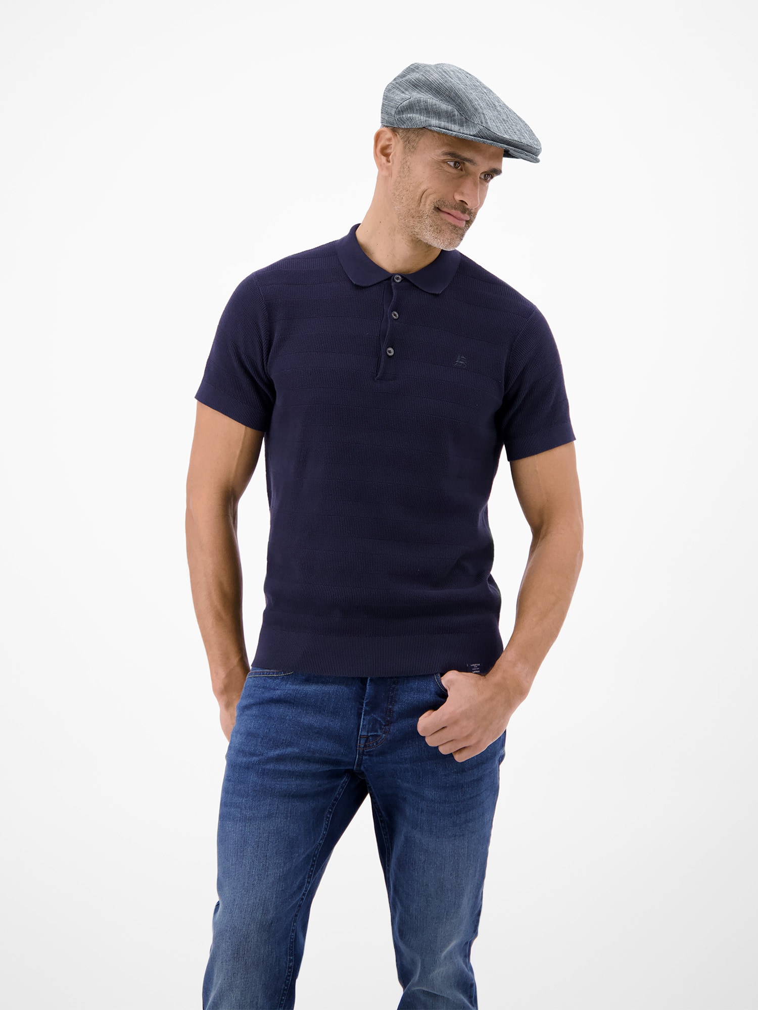 LERROS Casquette à visière »GATSBY Schirmmütze, gestreift mit Logo-Print«