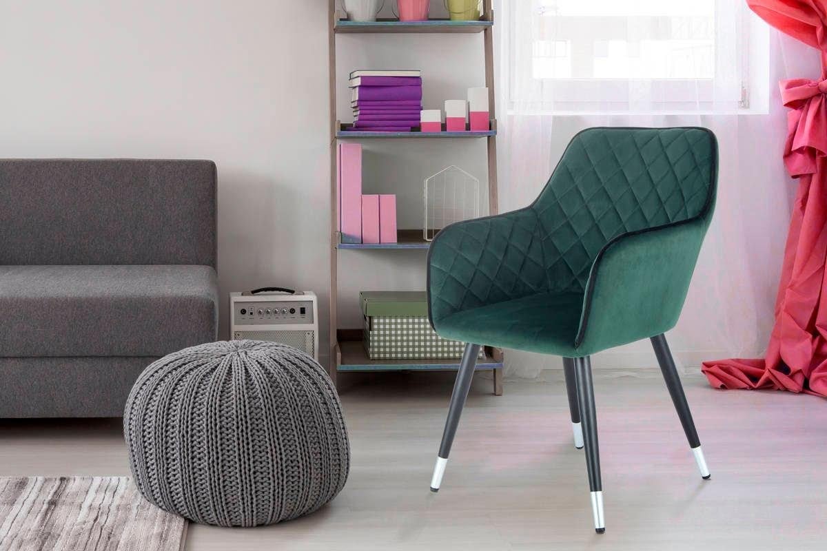Kayoom Chaise »Amino 625, stilvoller Design-Stuhl,samtweicher Bezug aus Velvet-Stoff« () 1 cuisrevêtement velouté, élégant, glamour, aspect élégant