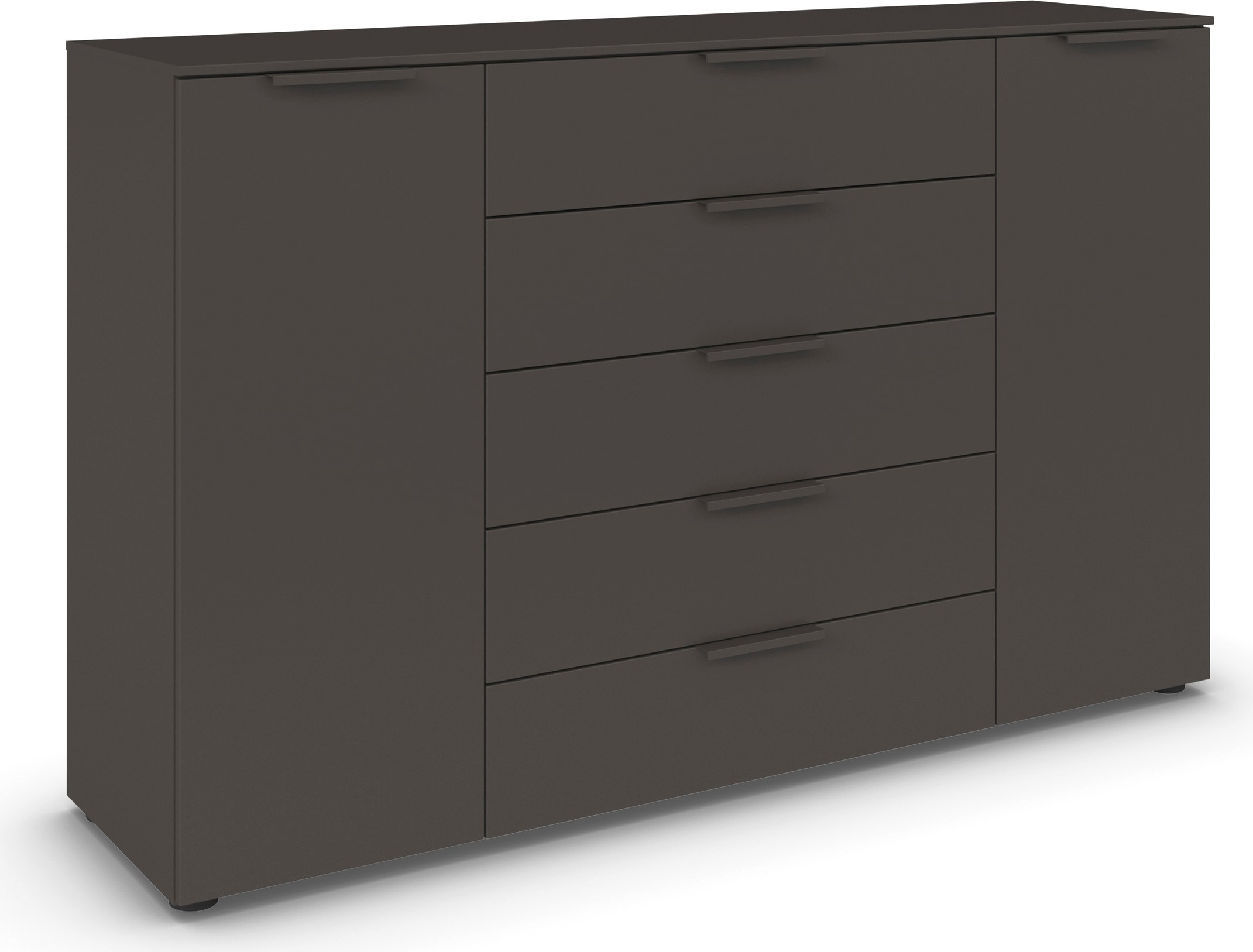 rauch Schubkastenkommode »Flipp Schubladenkommode Wäscheschrank Schrank« Breite 160/180 cm mit 4 Einlegeböden,  2-türig mit  5 Schubladen und Soft-Close-Funktion in zwei Breiten