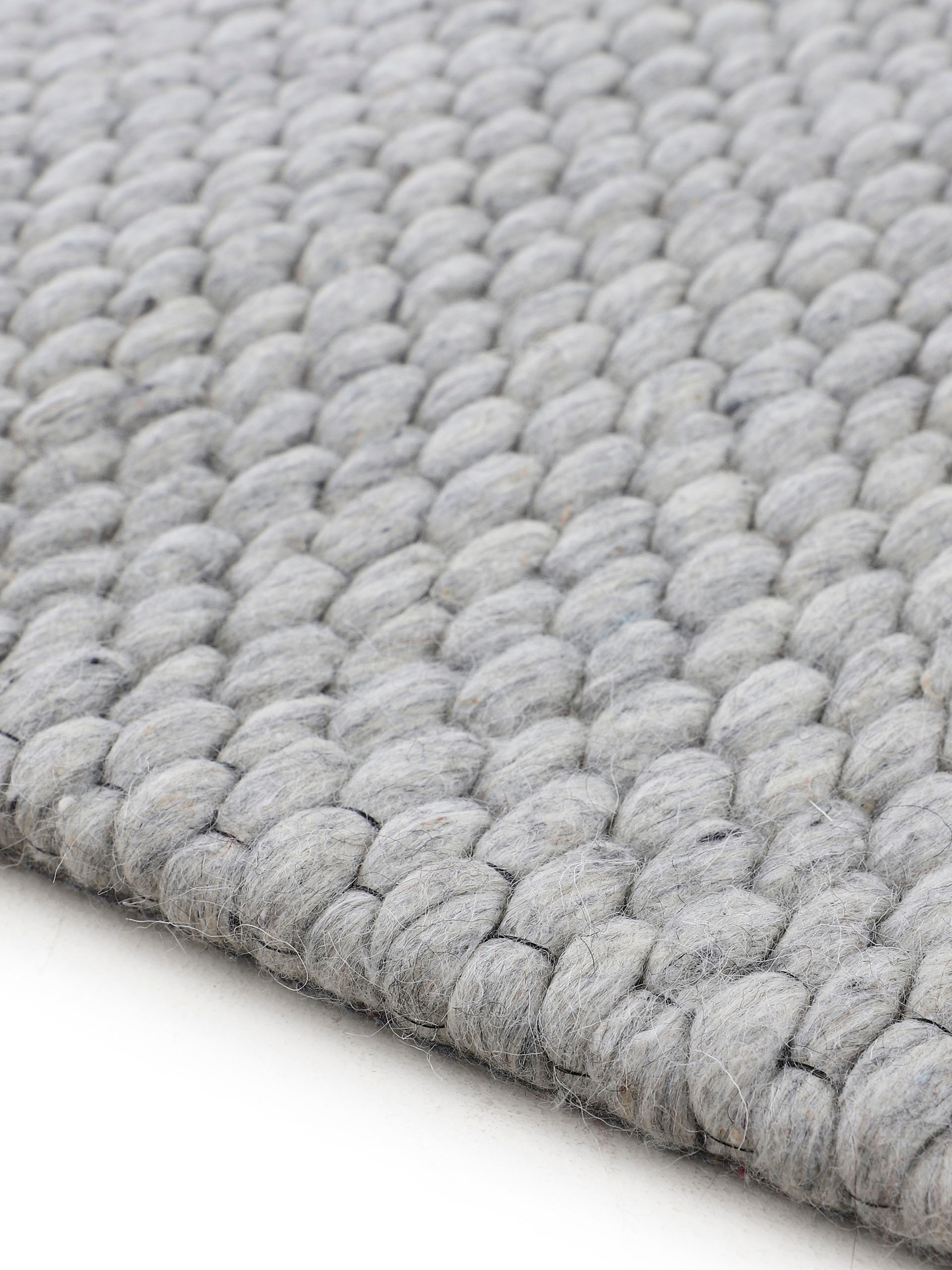 carpetfine Tapis en laine »Sina ,   auch als Läufer« Rectangulaire 14 mm Höhe Handweb Teppich, reine Wolle, meliert, handgewebt, weich & kuschelig