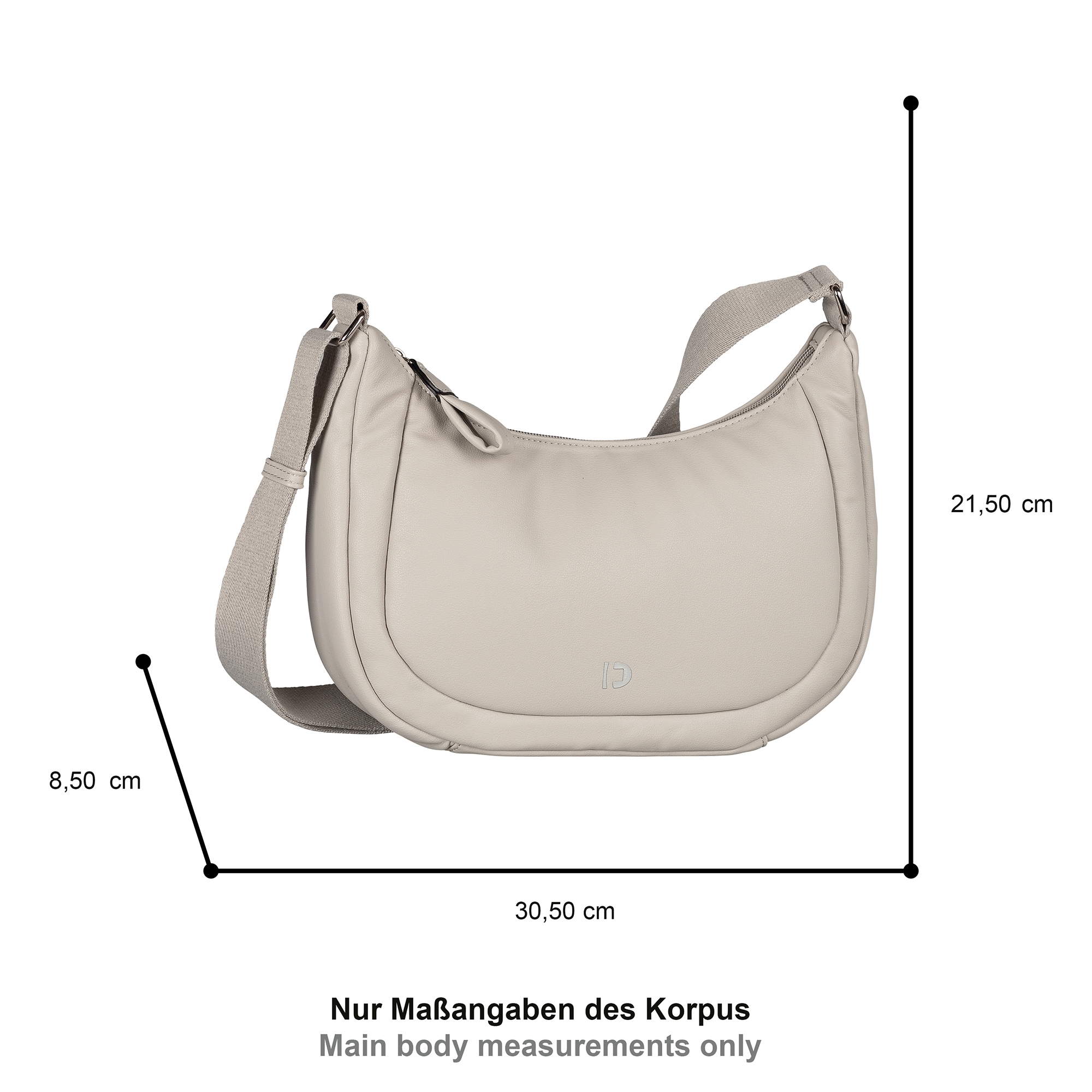 TOM TAILOR Denim Sac à bandoulière »Maye« imitation cuir très douce et matelassée avec bande textile sportive