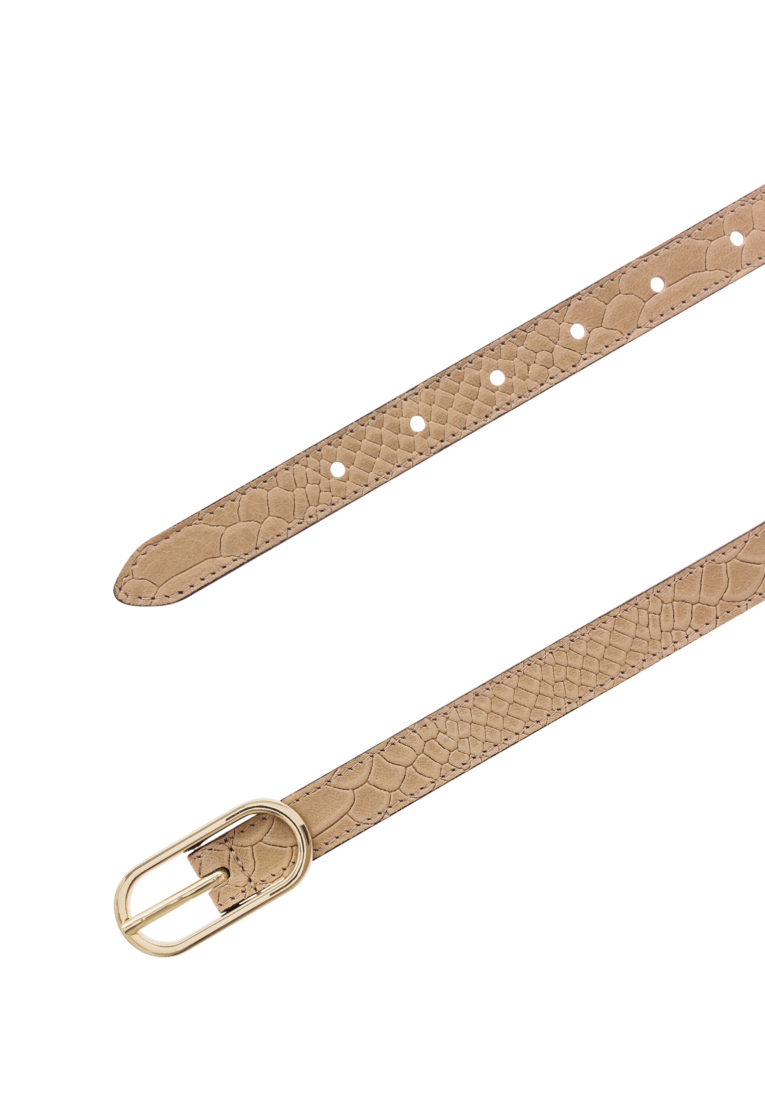 Tamaris Ledergürtel 2 cm breit, Doppelschliesse, gemustert