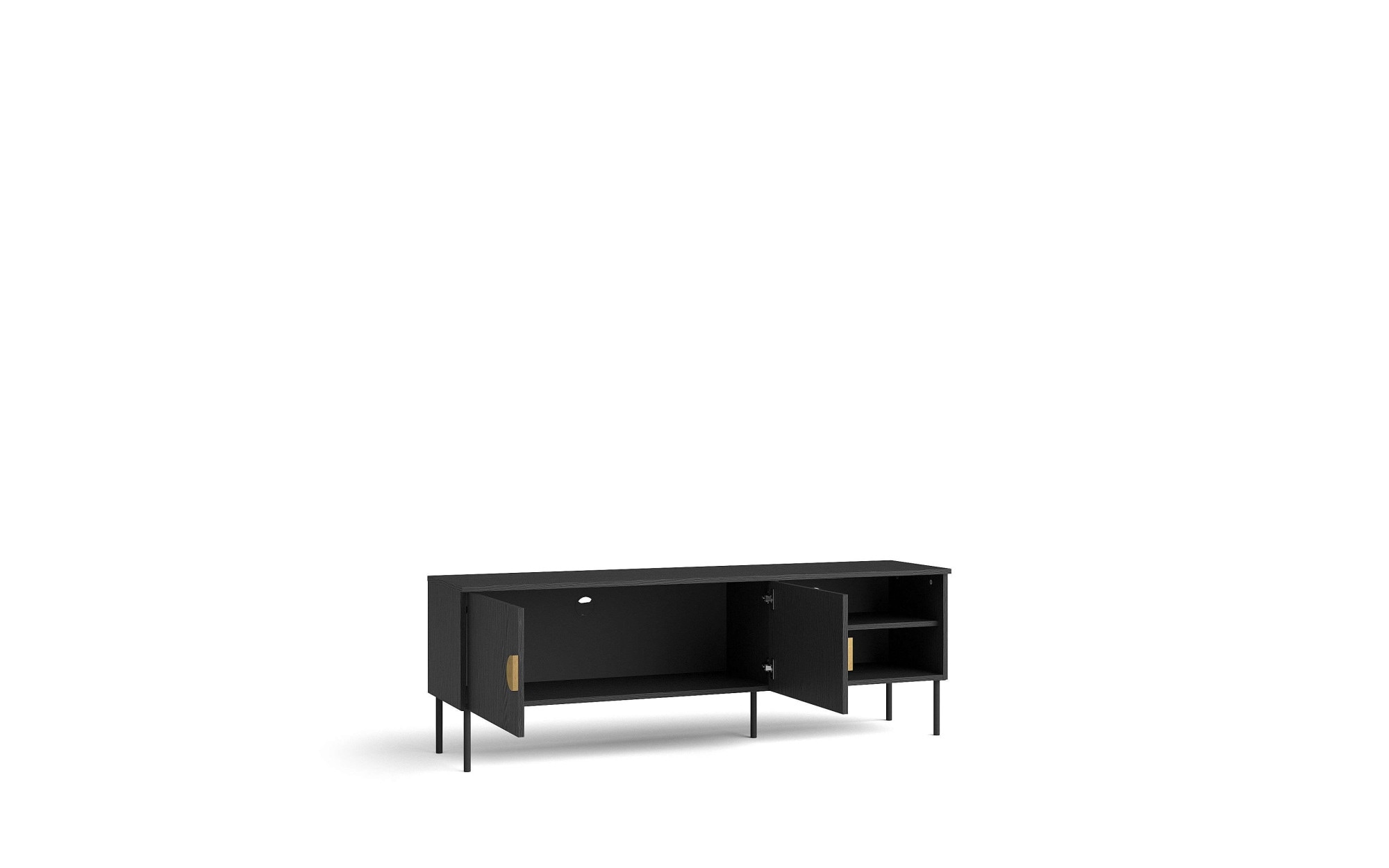 Home affaire Table basse »BELLOT TV-Schrank mit 2 Türen, Masse B/T/H: 160/40/53,6 cm« 1 cuis tlg. schwarze Farbe, mit holzähnlicher Struktur