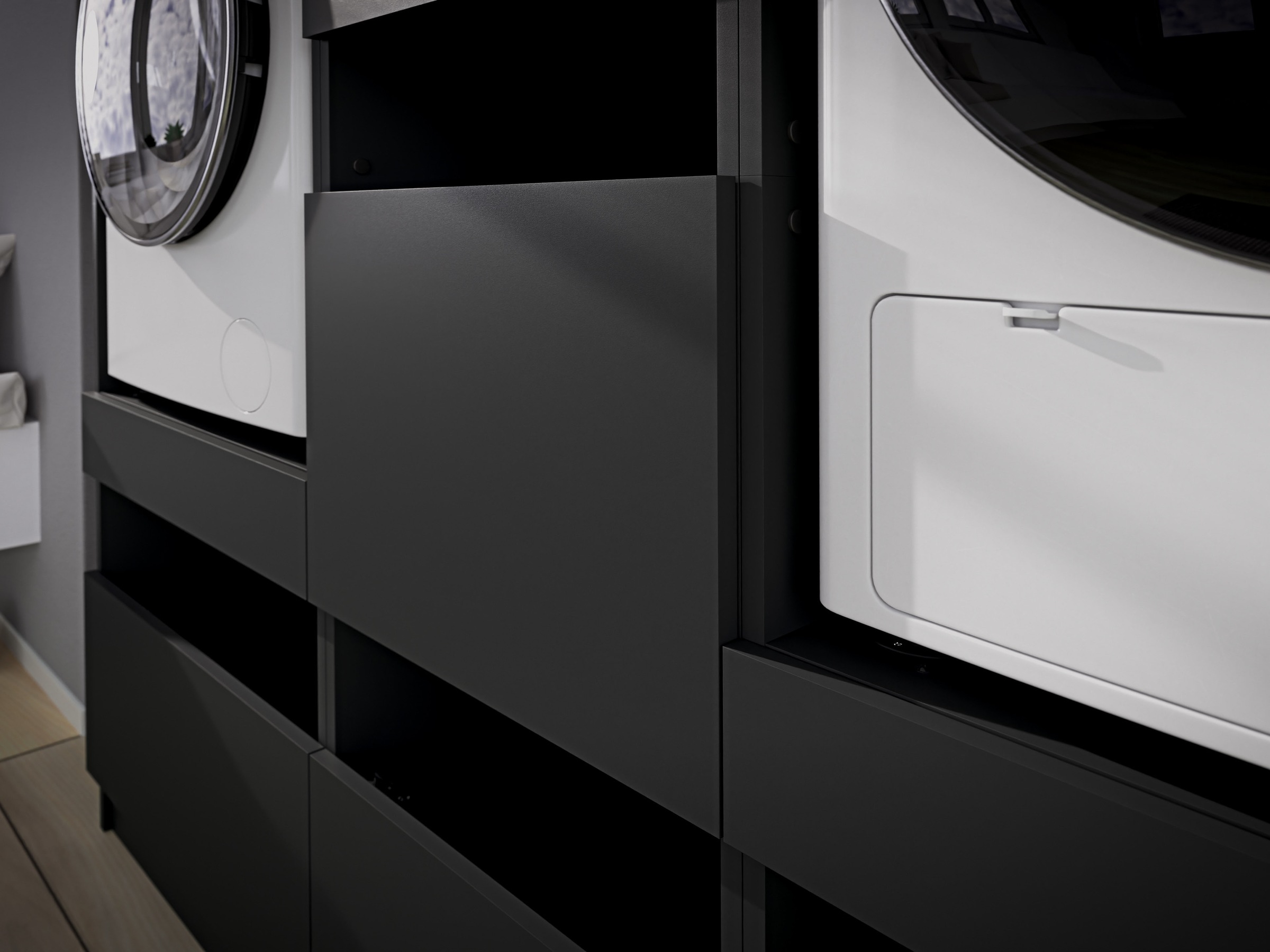 BASIC by Balculina Mehrzweckschrank-Set »Washhome B/T/H 100x68x200« 2 Stk. tlg.
