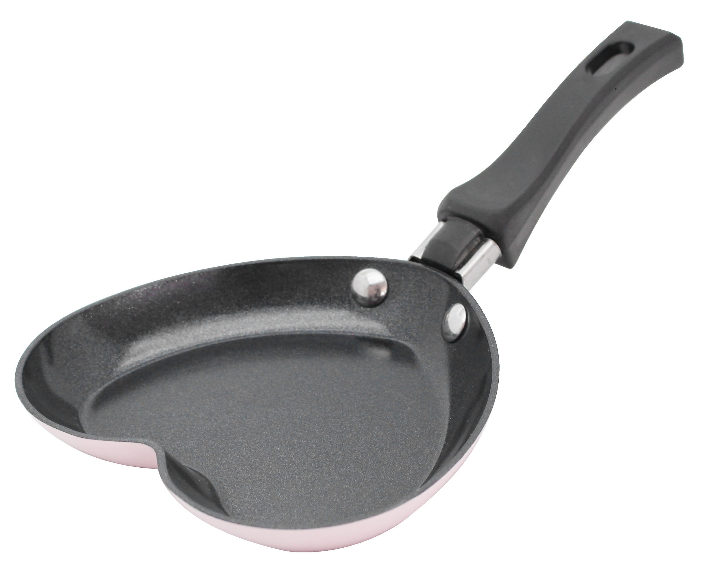 Elo Basic Poêle à frire »Basic Pfanne + Gratis Mini Herzpfanne« Aluminium Ensemble, 2 tlg. aussen rosé Silicon Polyester beschichtet