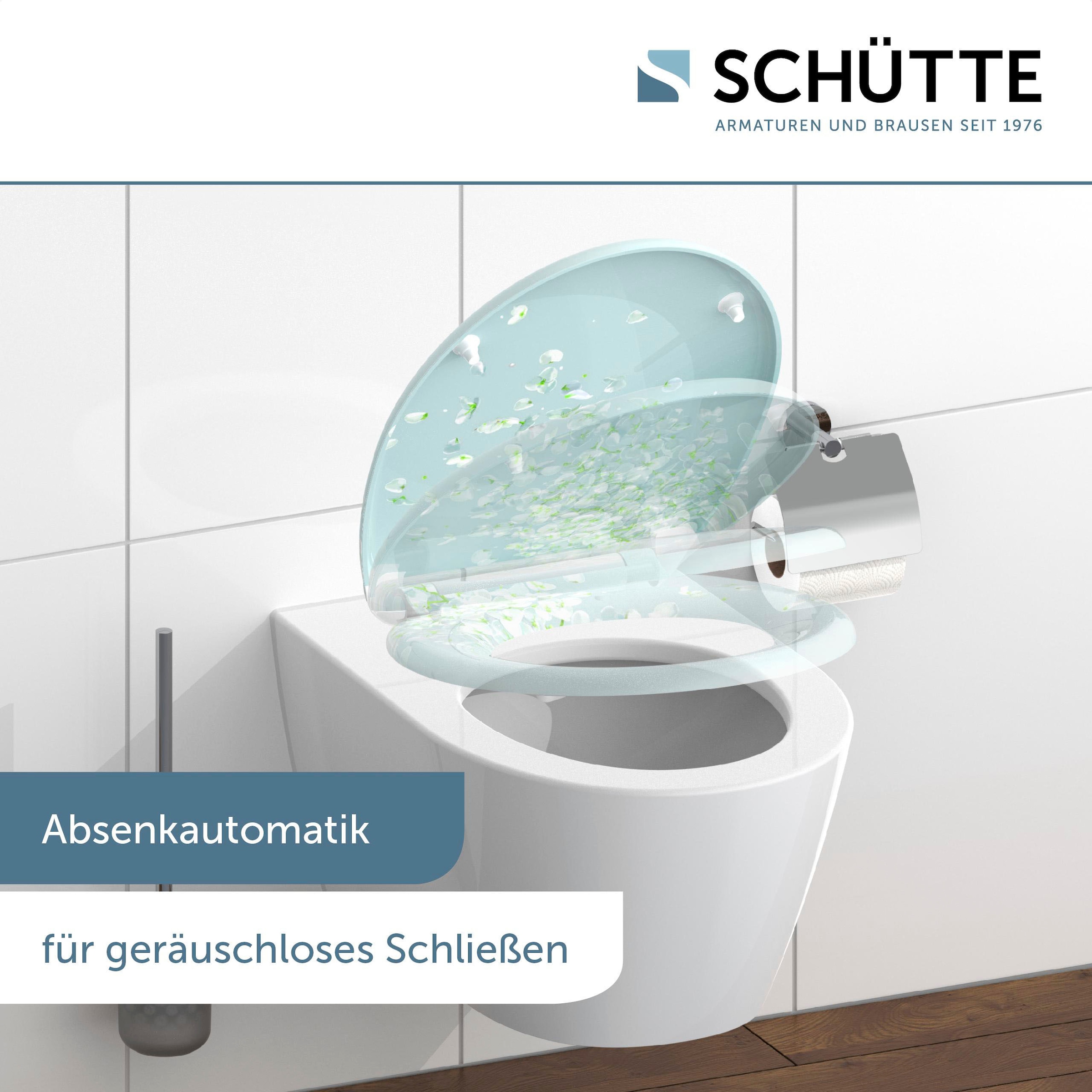 Schütte WC-Sitz »FLOWER IN THE WIND« bruchsicher und kratzfest, Absenkautomatik, Standardmass