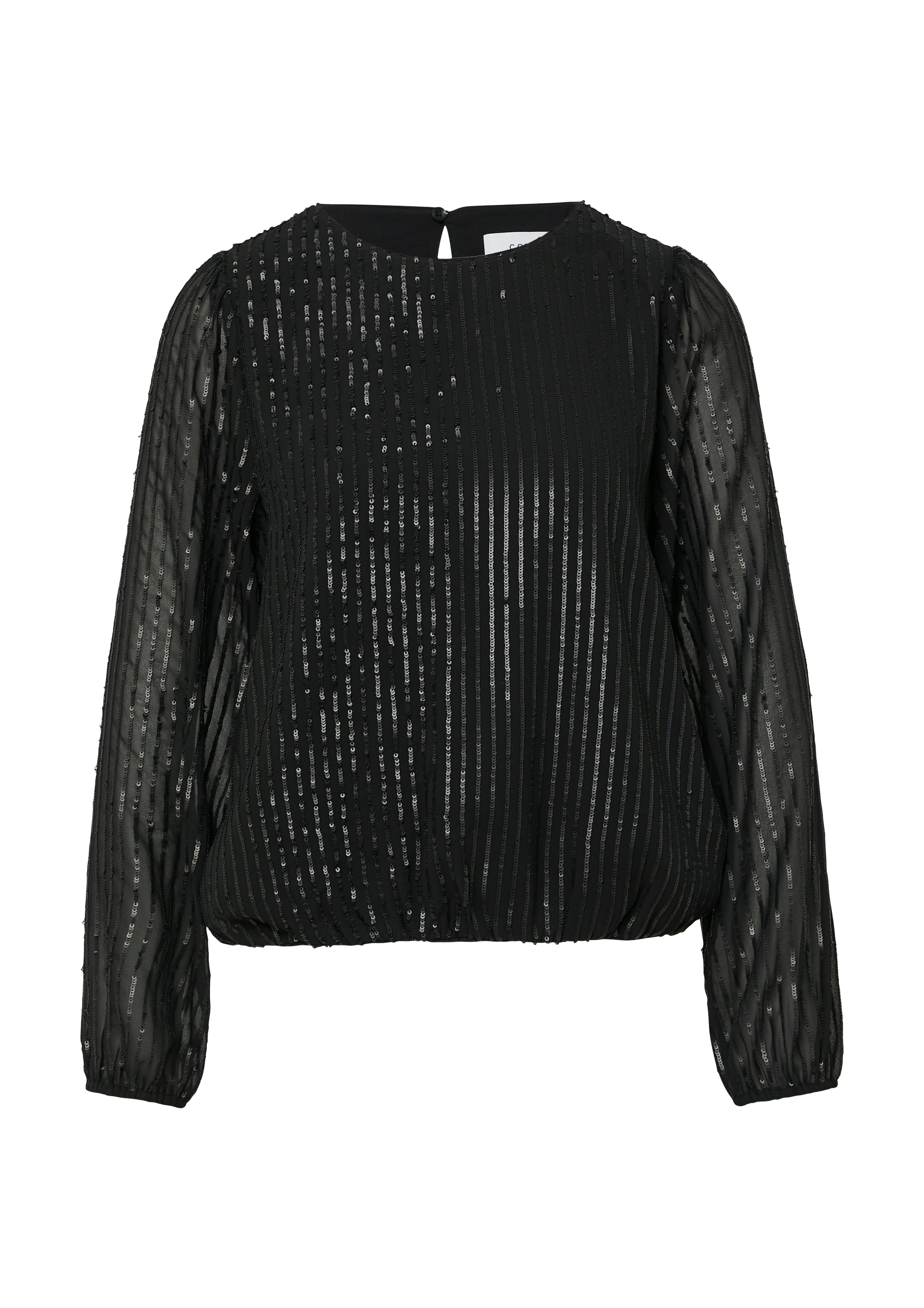 Comma Langarmbluse , mit Pailetten-Muster
