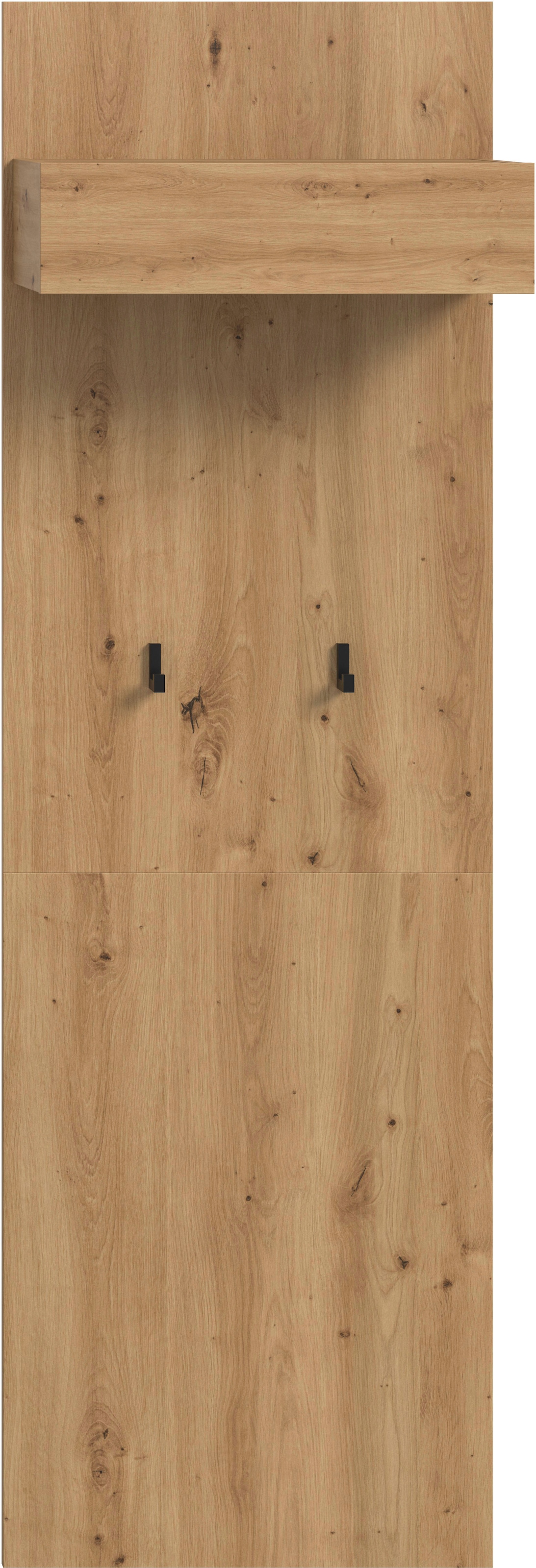 Home affaire Panneau de vestiaire »EVRID, Höhe 160 cm, inkl. 2 Metall-Haken, Kleiderstnage und Hutablage« individuell mit anderen Artikel der Serie EVRID erweiterbar, 1 cuis tlg. Paneel, Hakenleiste, Wandboard, Garderobe, Wandpaneel