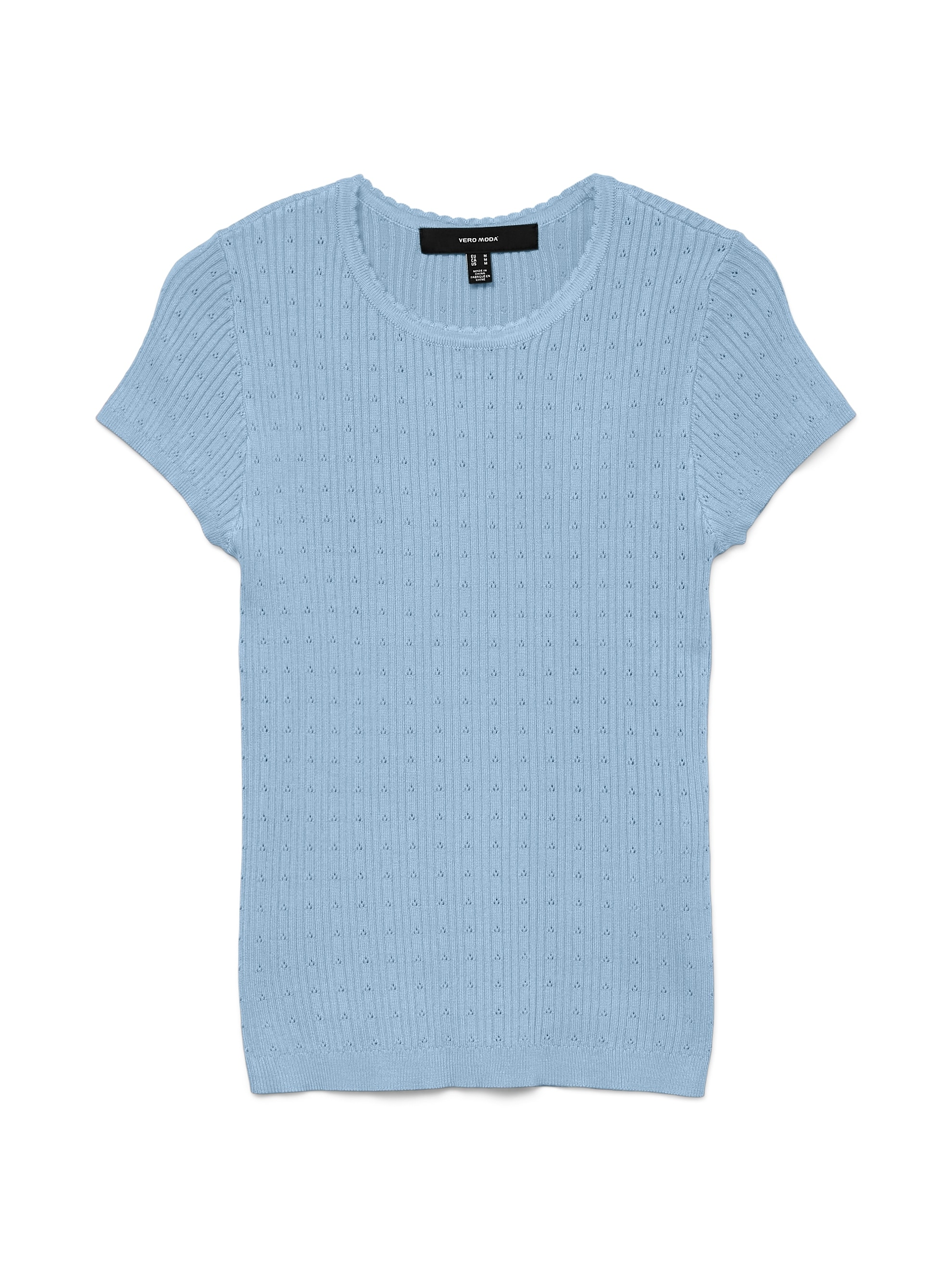 Vero Moda Pull à manches courtes »VMSILJE C/S O-NECK POINTELLE PULL NOOS« Sommerpulli
