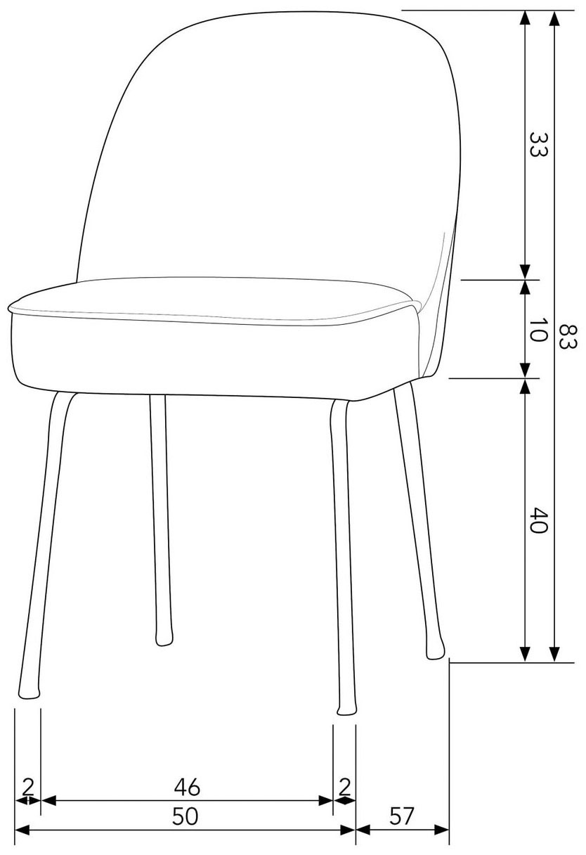 WOOOD Esszimmerstuhl »Vogue mit bezug und 3D-Muster, B 50 x T 57 x H 83 cm (2er-Set)« (Set) 2 Stk.Chenille-Texturbezug mit Maximale Verschleissfestigkeit, Pfleiglicht