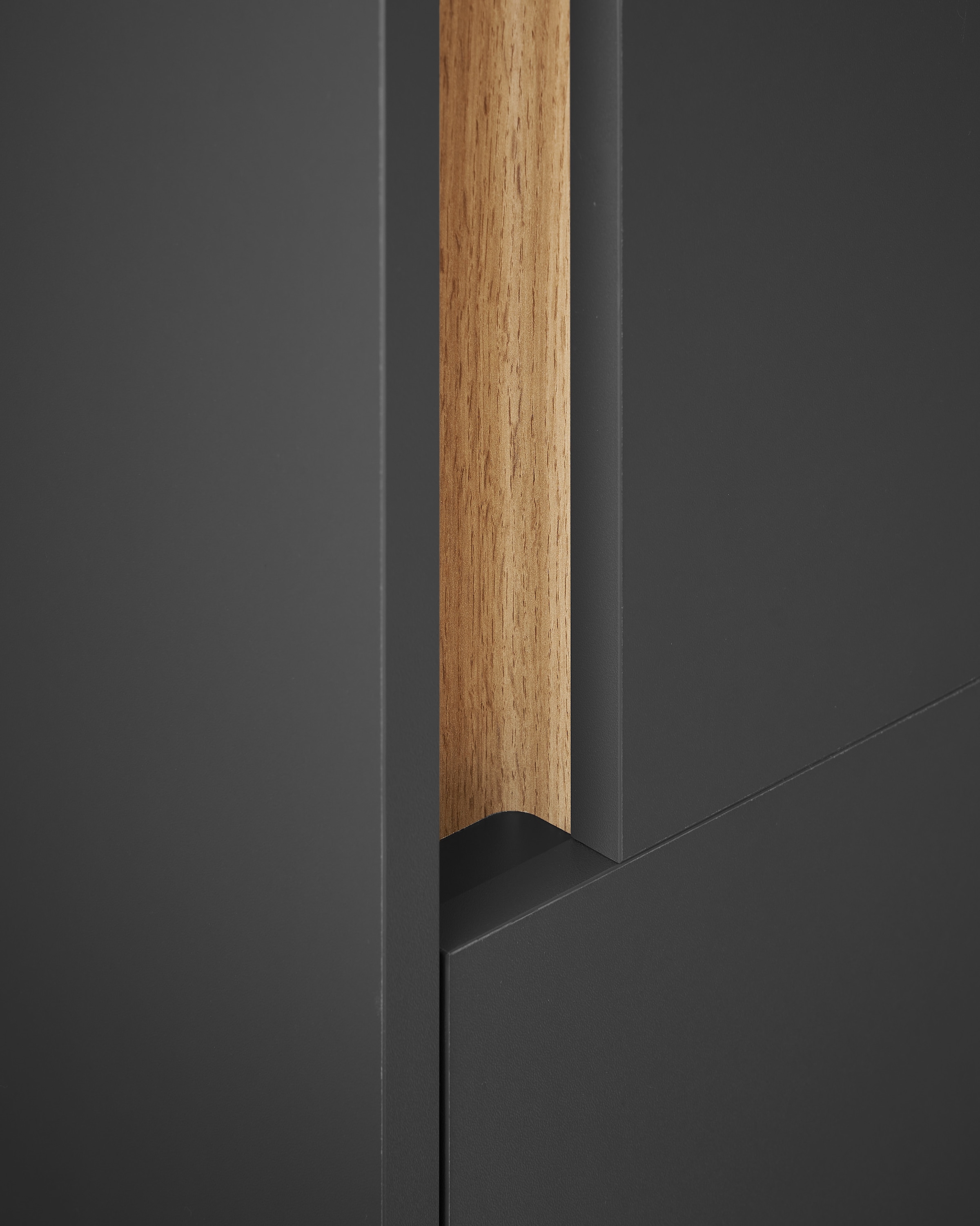 Home affaire Armoire intermédiaire »CITY/GIRON, Badschrank mit Griffmulde, Hochschrank in zeitlosem Design« in den Farben Weiss und Anthrazit verfügbar, viel Stauraum