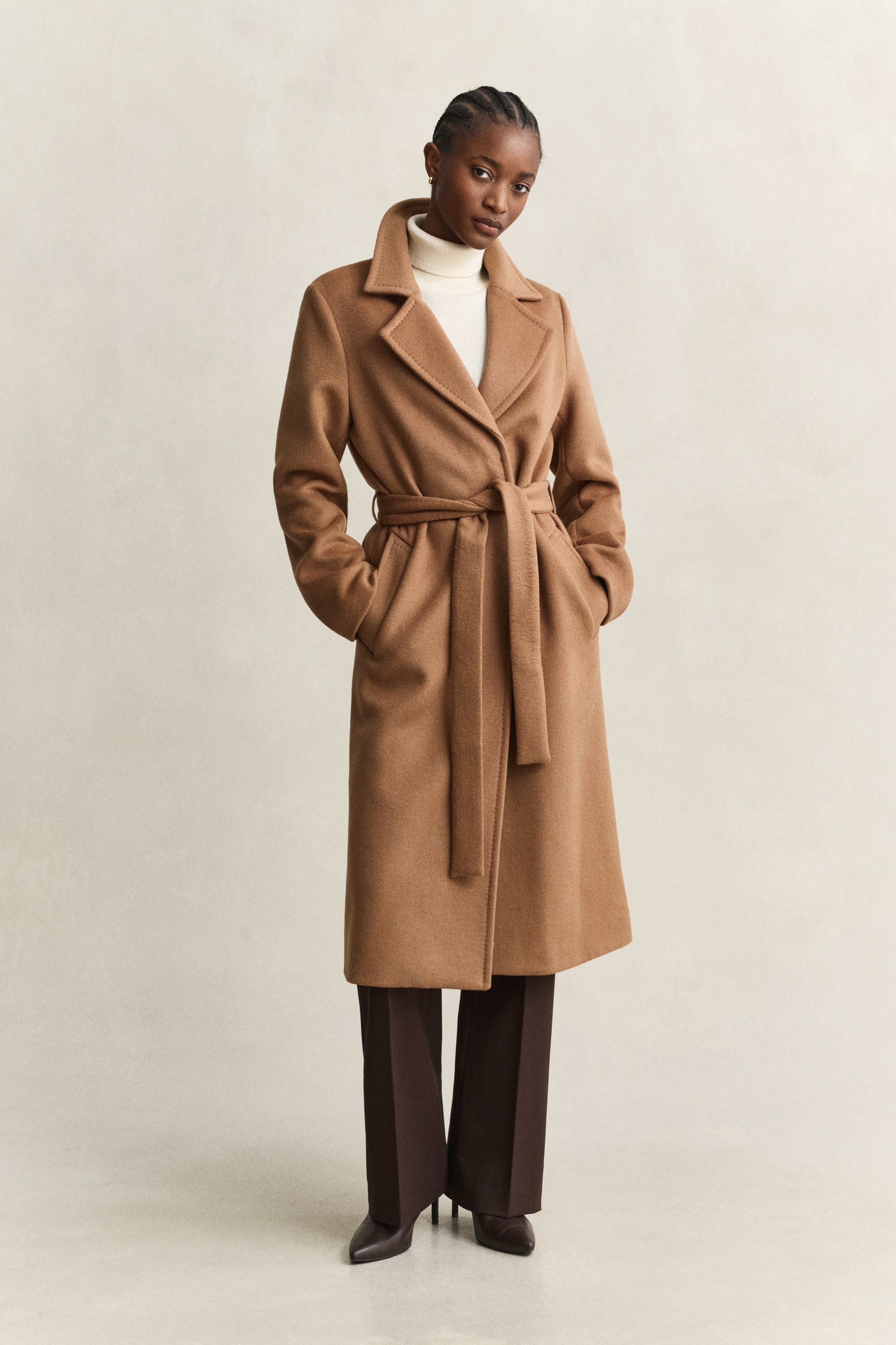 Gant Manteau en laine »BELTED WOOL BLEND« Reverskragen, mit Bindegürtel