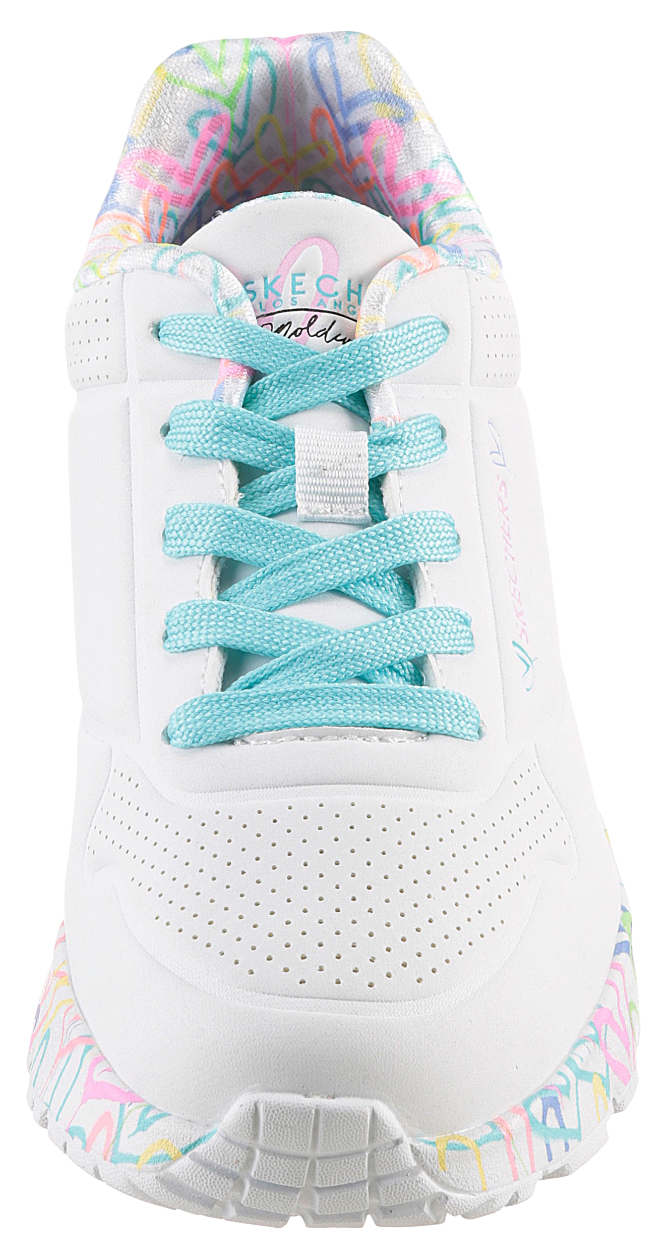 Skechers Sneakers »UNO LITE-LOVELY LUV«  , chaussure à lacets avec semelle imprimée, gabarit de taille à télécharger