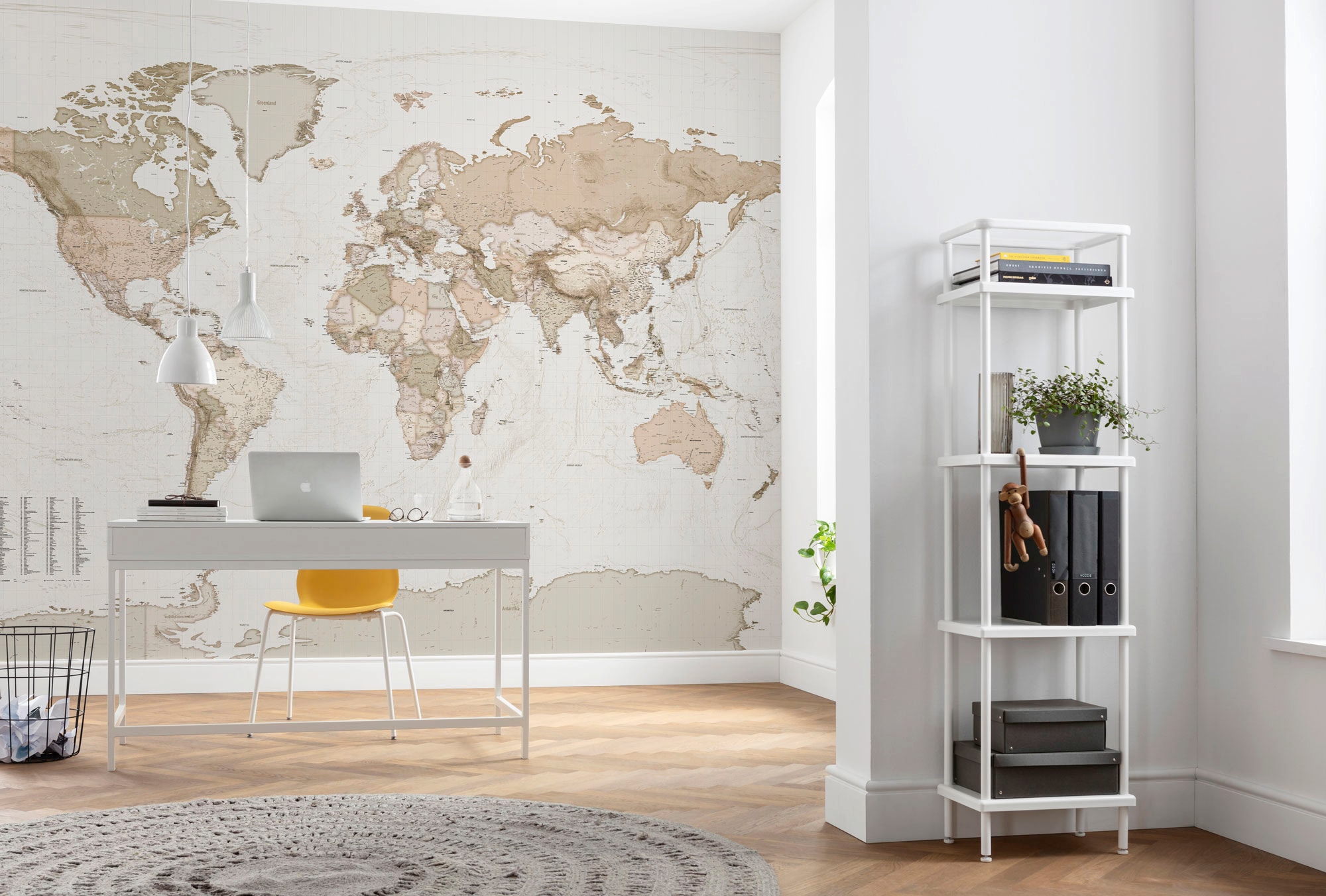 Komar Vliestapete »Digitaldruck Vlies -  Earth Map - Grösse 350 x 250 cm« bedruckt glatt Wohnzimmer, Schlafzimmer