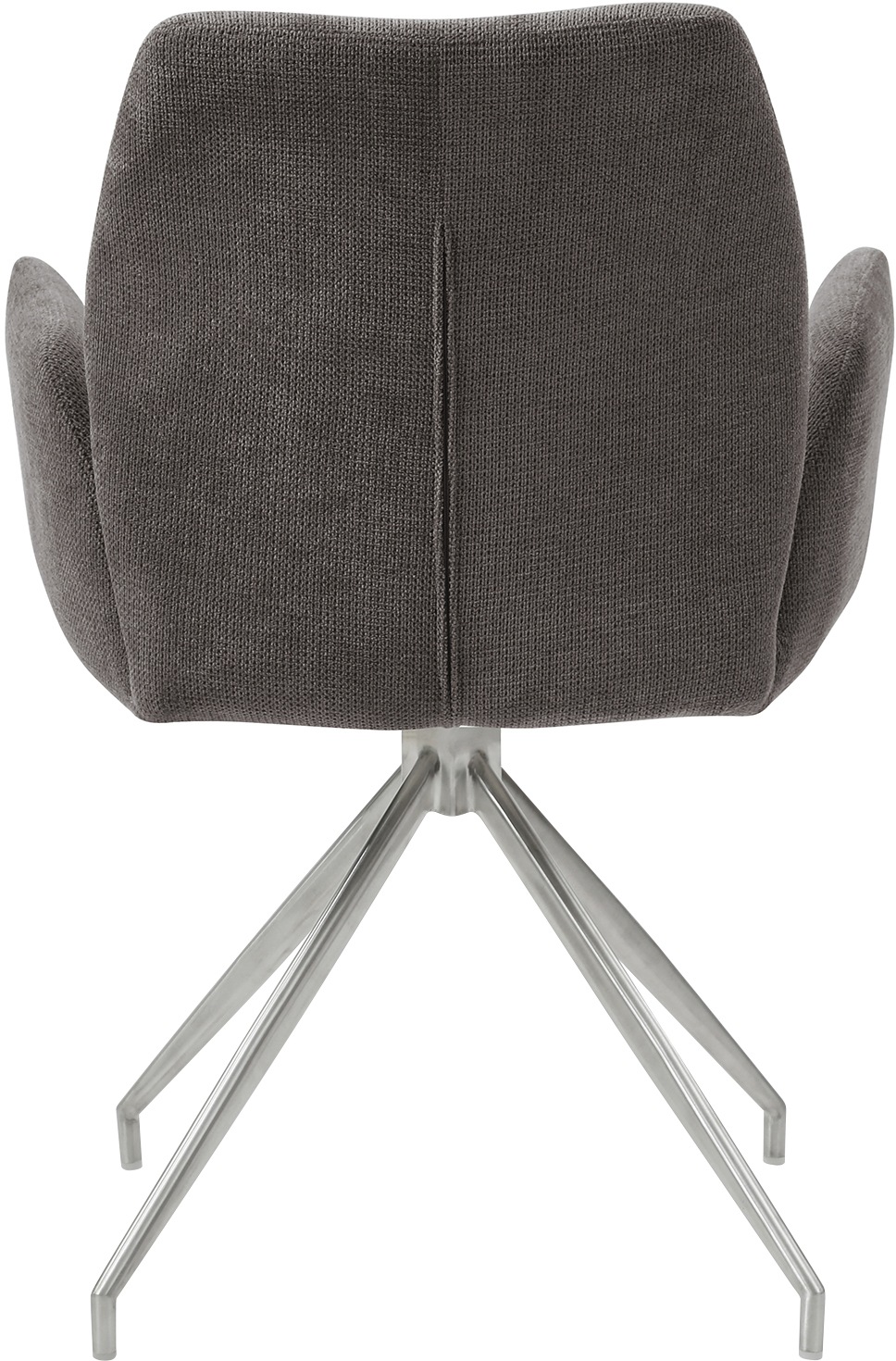 SalesFever Essgruppe »Tischgruppe für gemütliche Familienabende« Set, 5 Stk. tlg. Tischplatte mit echter Baumkante, Gestell aus rostfreiem Edelstahl