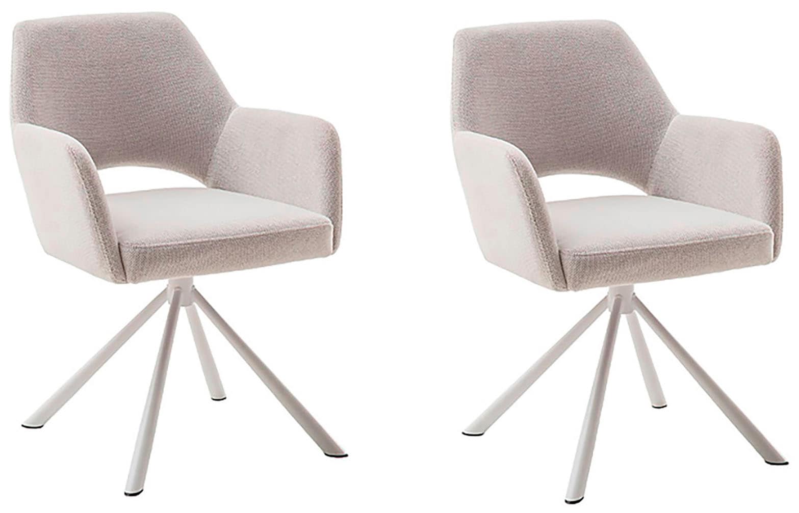 MCA furniture 4-Fussstuhl »BEVERLY« (Set) 2 Stk.Esszimmerstuhl,Chenilleoptik,360°drehbar,Sitzhöhe 49cm,belastbar 120kg