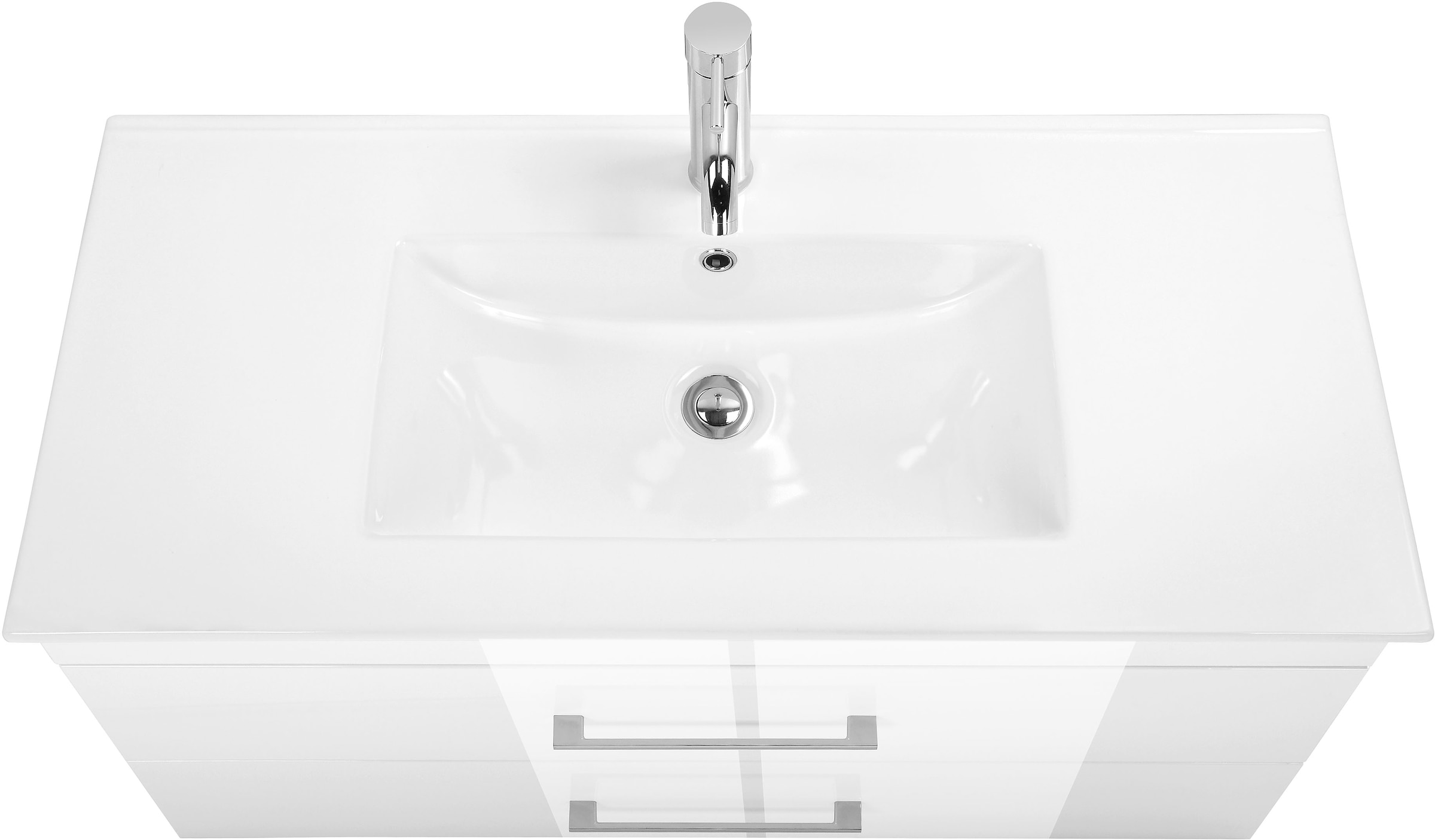 welltime Waschtisch »Florenz« Komplett-Set,  Waschplatz mit 2 Auszügen und Softclose Breite 100cm