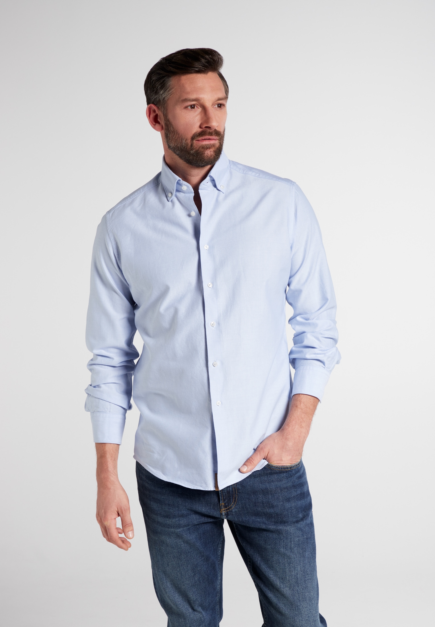 Eterna Langarmhemd »REGULAR FIT« EASY IRON (bügelleicht)