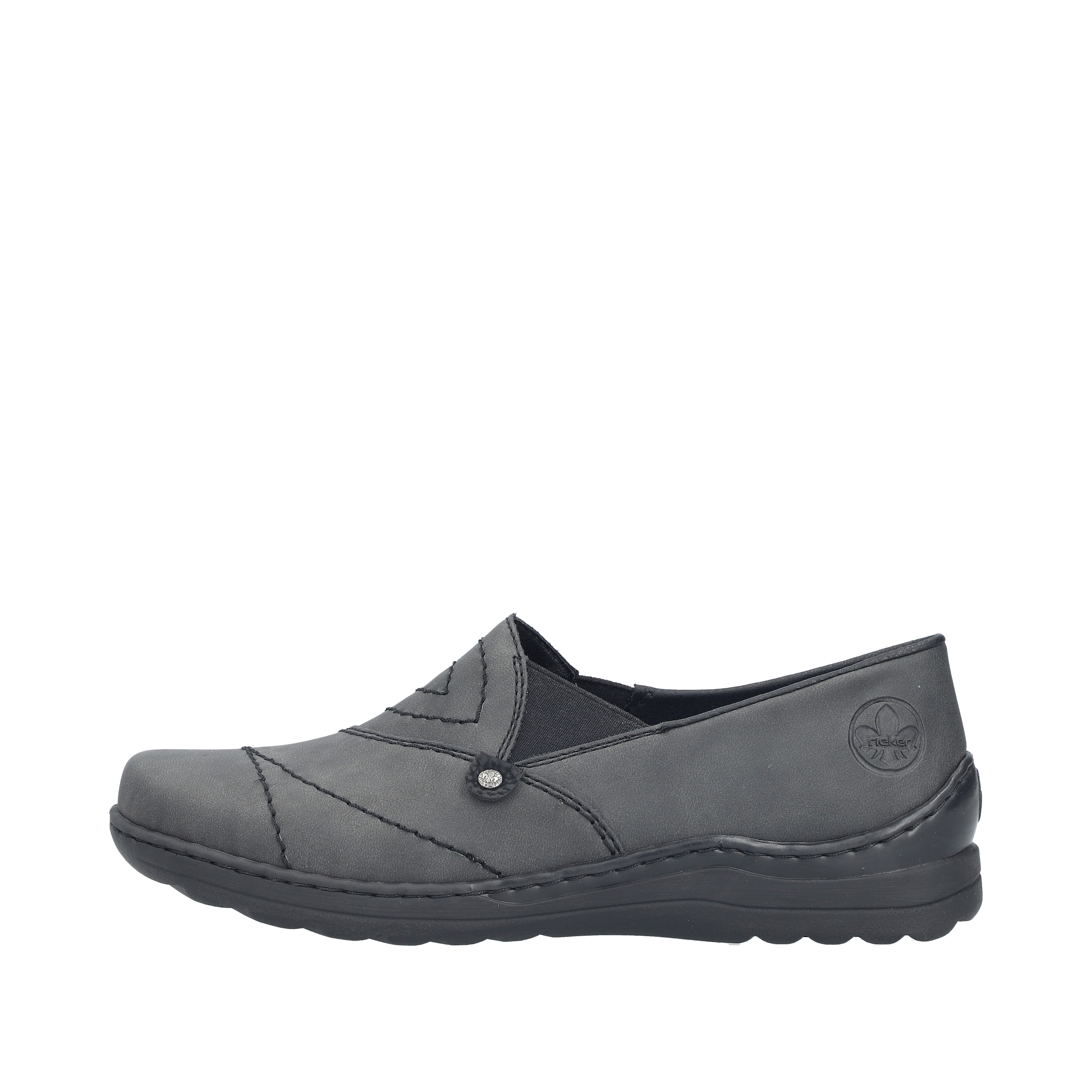 Rieker Slipper  Halbschuh, Schlupfschuh mit Ziernaht und Gummizug