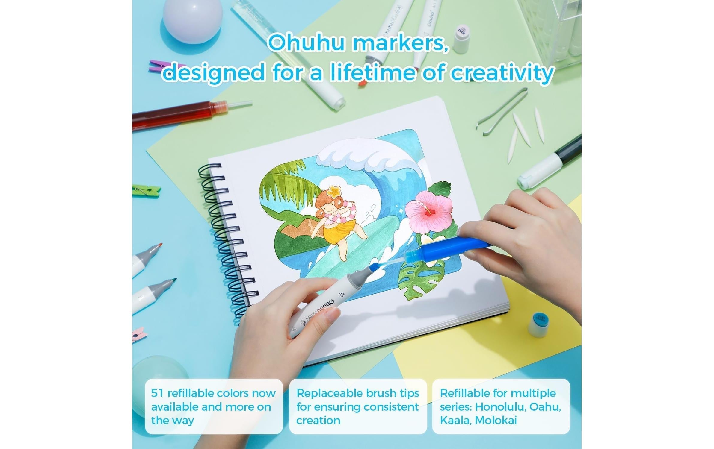   Marqueur »Ohuhu Oahu (80 Stk.) 80 Stück«