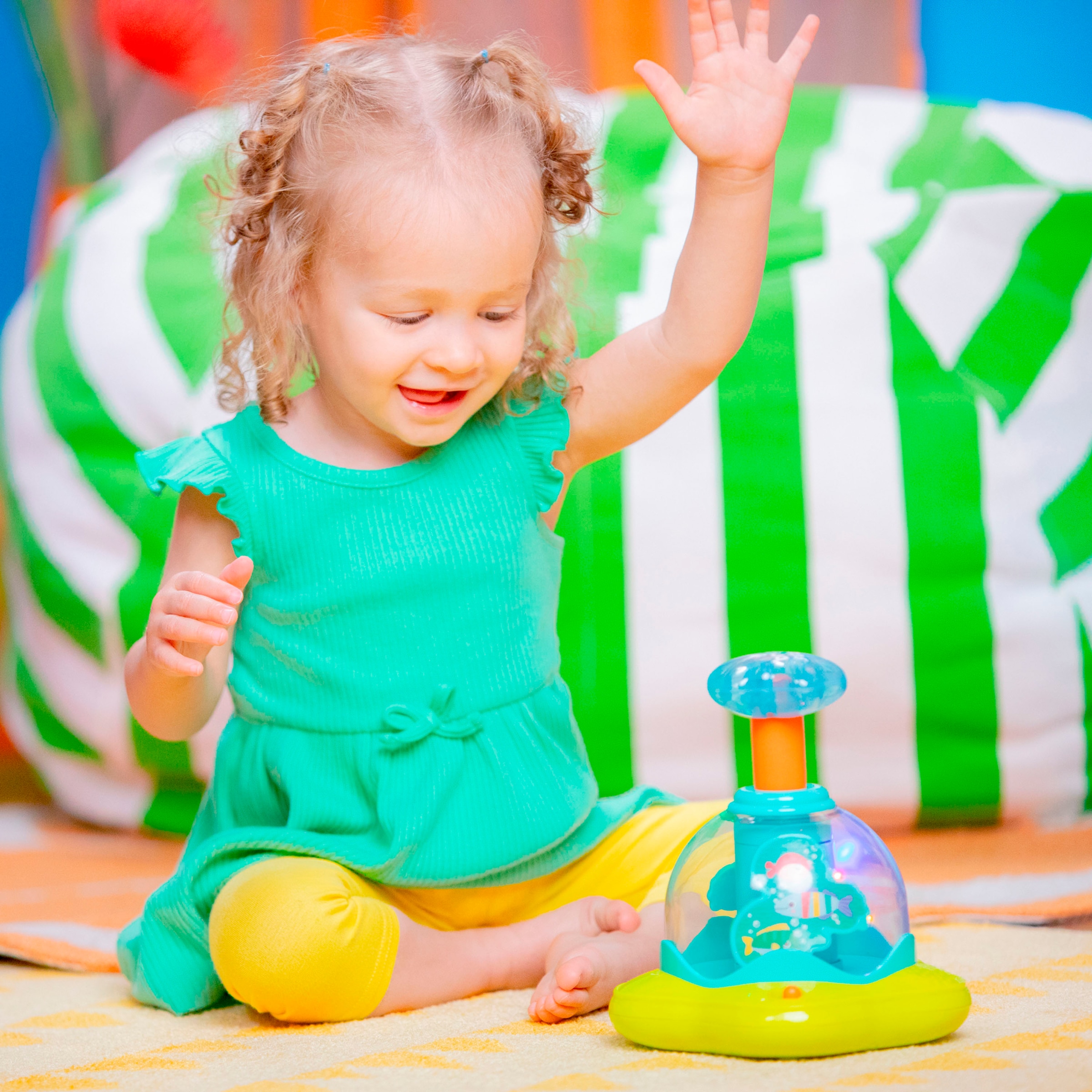 Bright Starts Kreisel »Press & Glow Spinner™« mit Licht und Sound