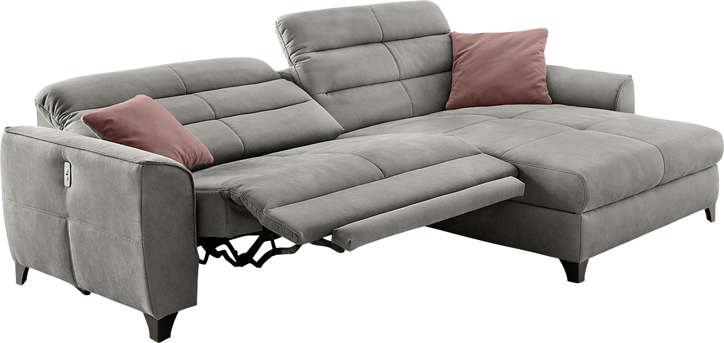 Jockenhöfer Gruppe Ecksofa »Double One L-Form, B: 288 cm, 2x120 cm breite, elektr. Relaxfunktionen« mit 2x 120cm breiten, elektromotorischen Relaxfunktionen