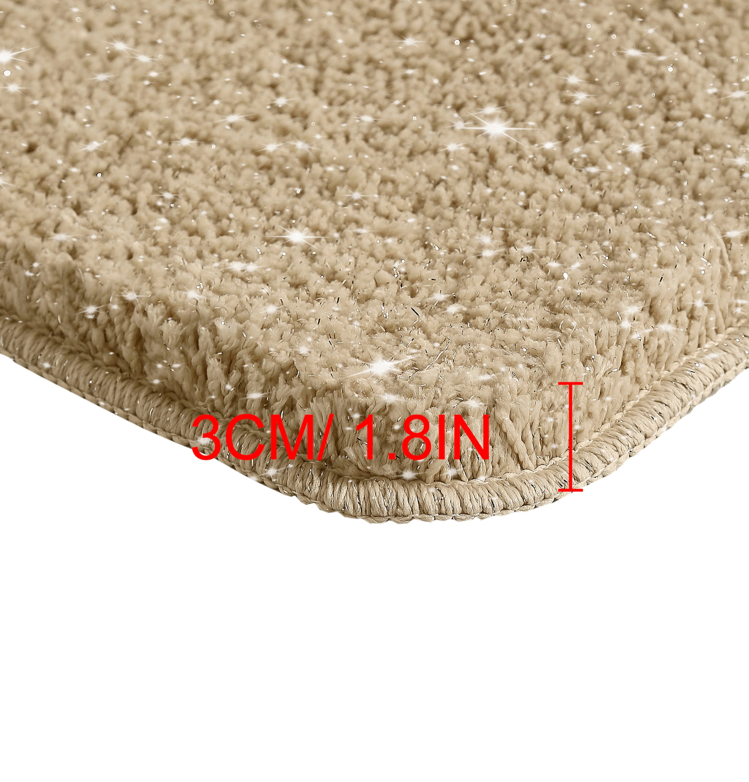 my home Tapis de bain »Glitzer, Badvorleger, Badezimmer Teppich« Höhe 30 mm Badteppich, Akzente durch Glitzer-Garn